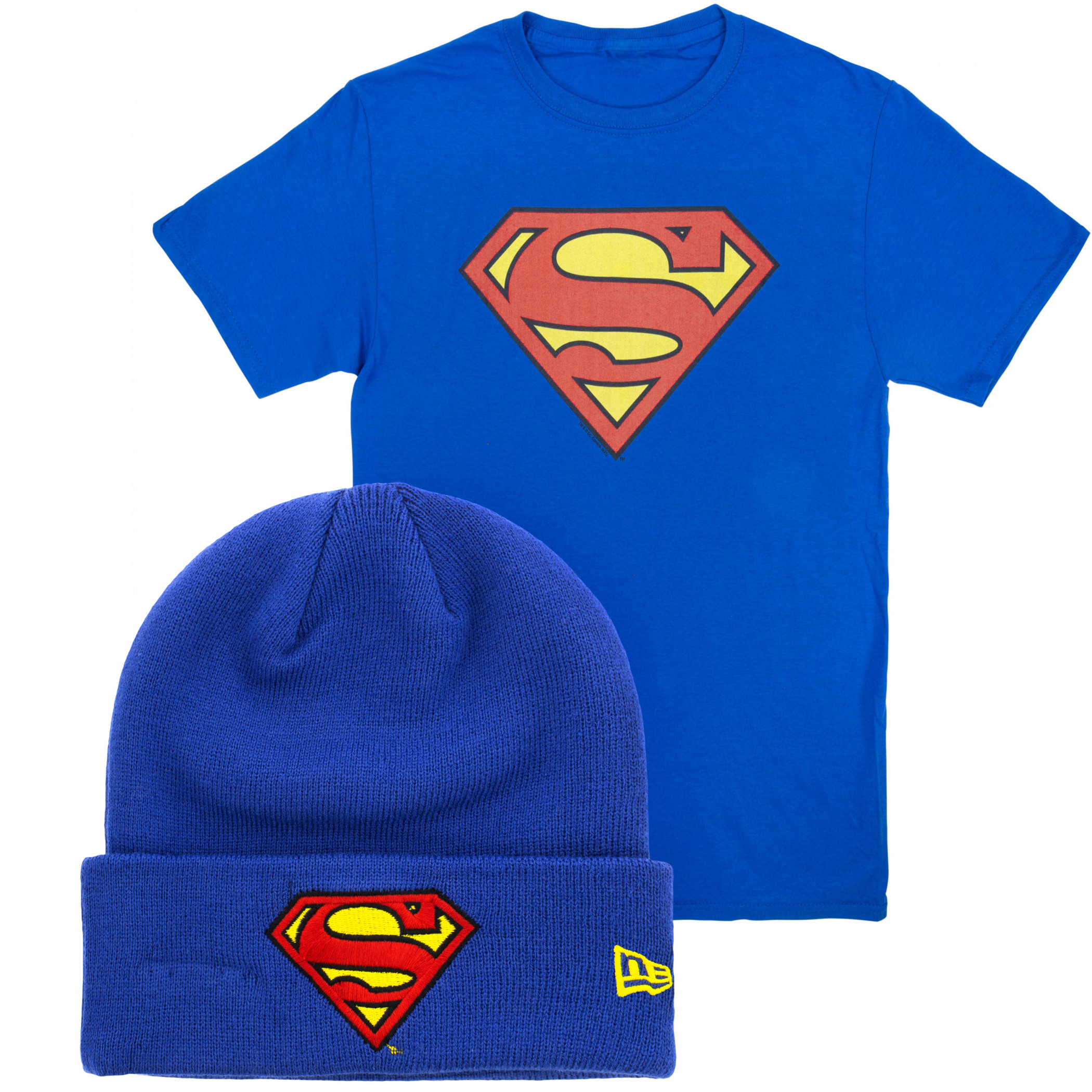 Superman T-Shirt & Beanie Bundle, Blue