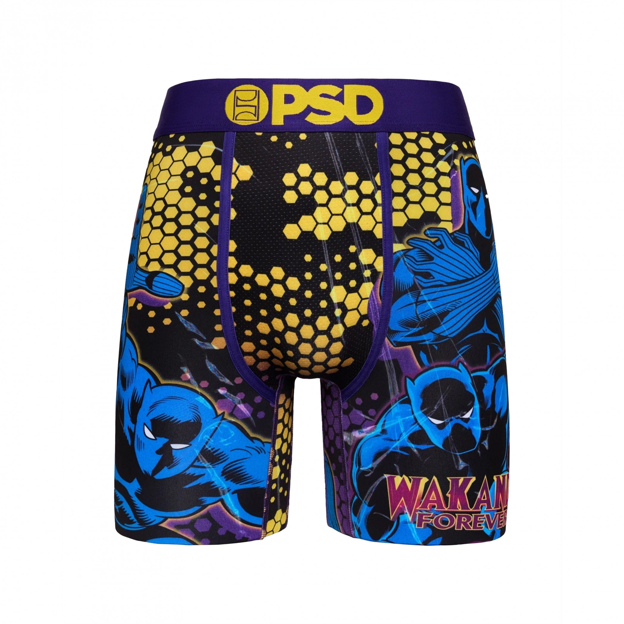 Black Panther Wakanda Forever Hex PSD Boxer Briefs, Multi-Color