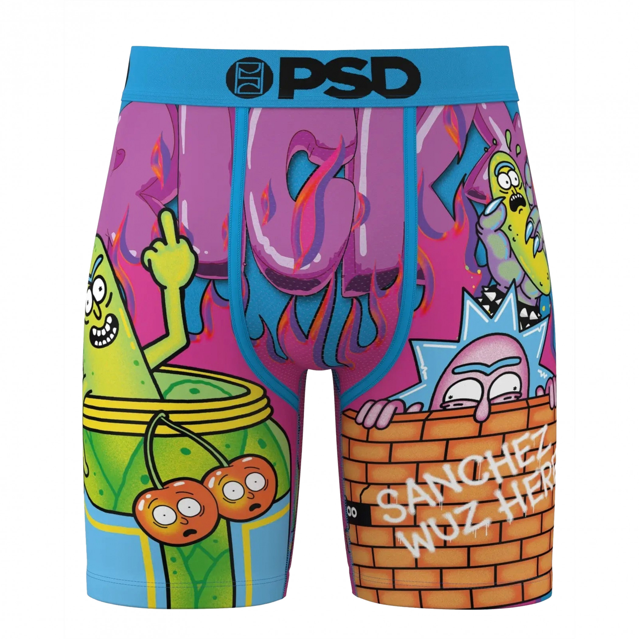 Rick and Morty Pickle Trip PSD Boxer Briefs, Multi-Color