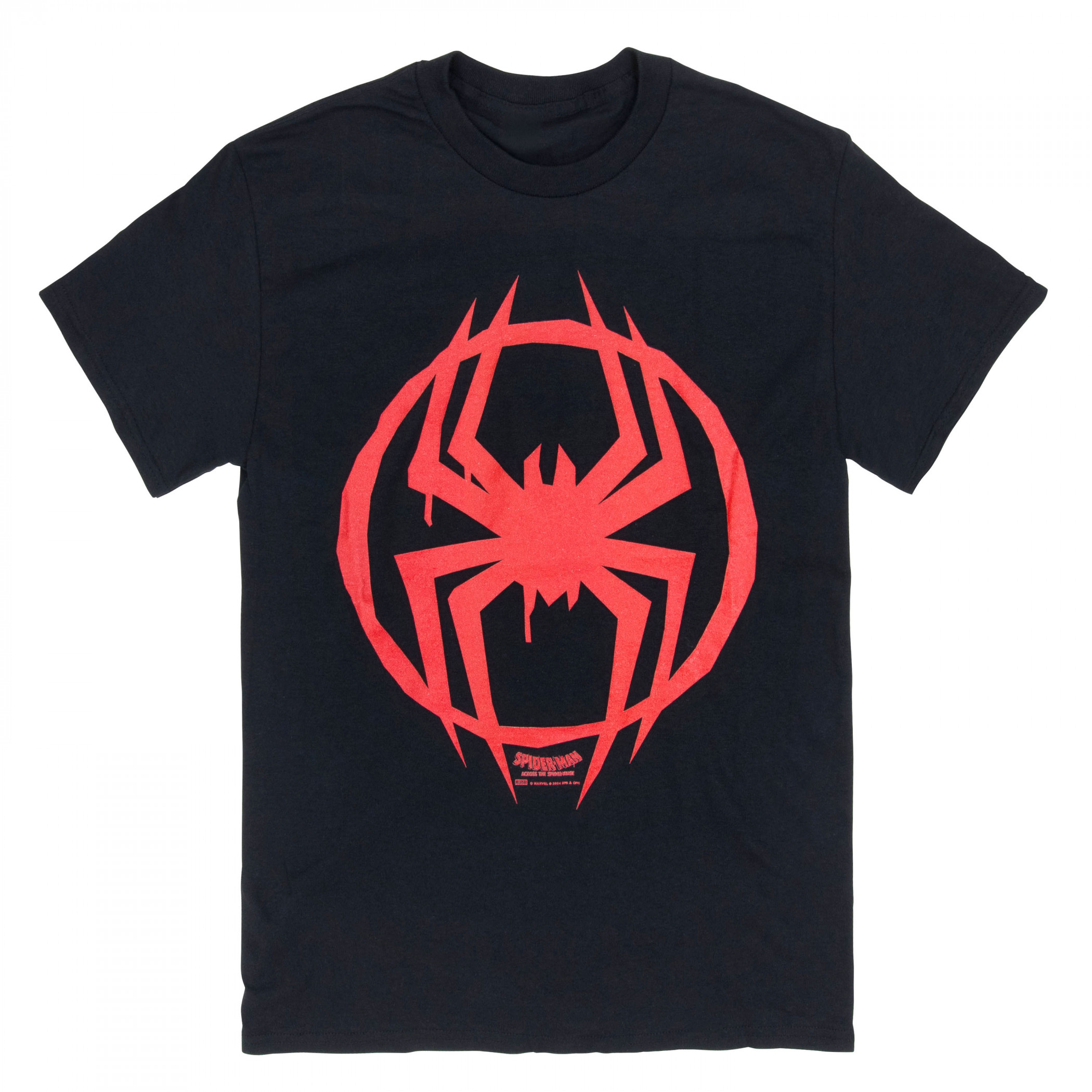 Miles Morales Paint Drip Logo T-Shirt, Black