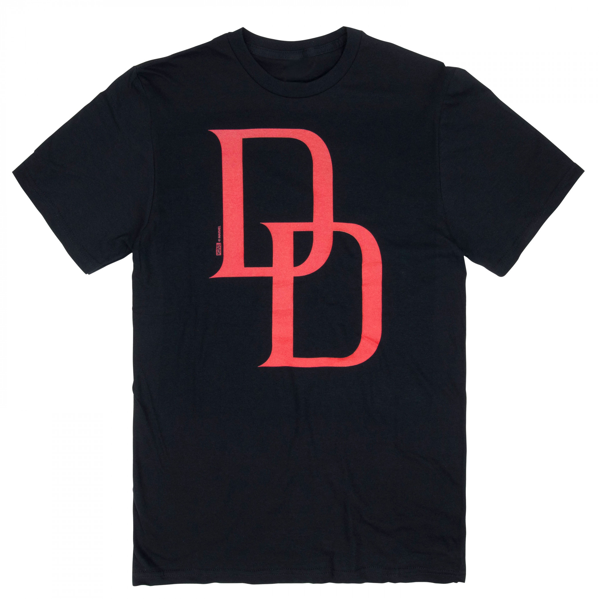 Daredevil Classic Logo Red on Black T-Shirt, Black