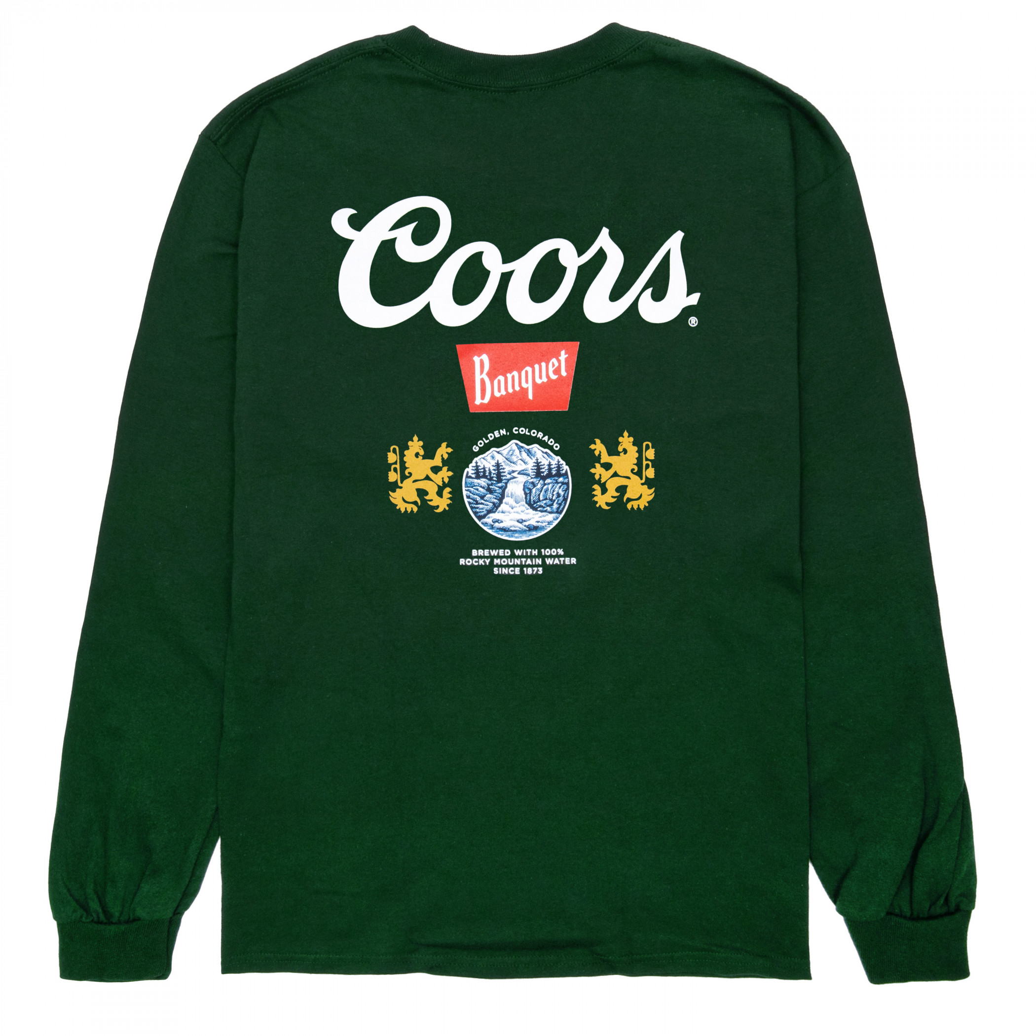Coors Banquet Golden CO Logo Front and Back Print Long-Sleeve Shirt