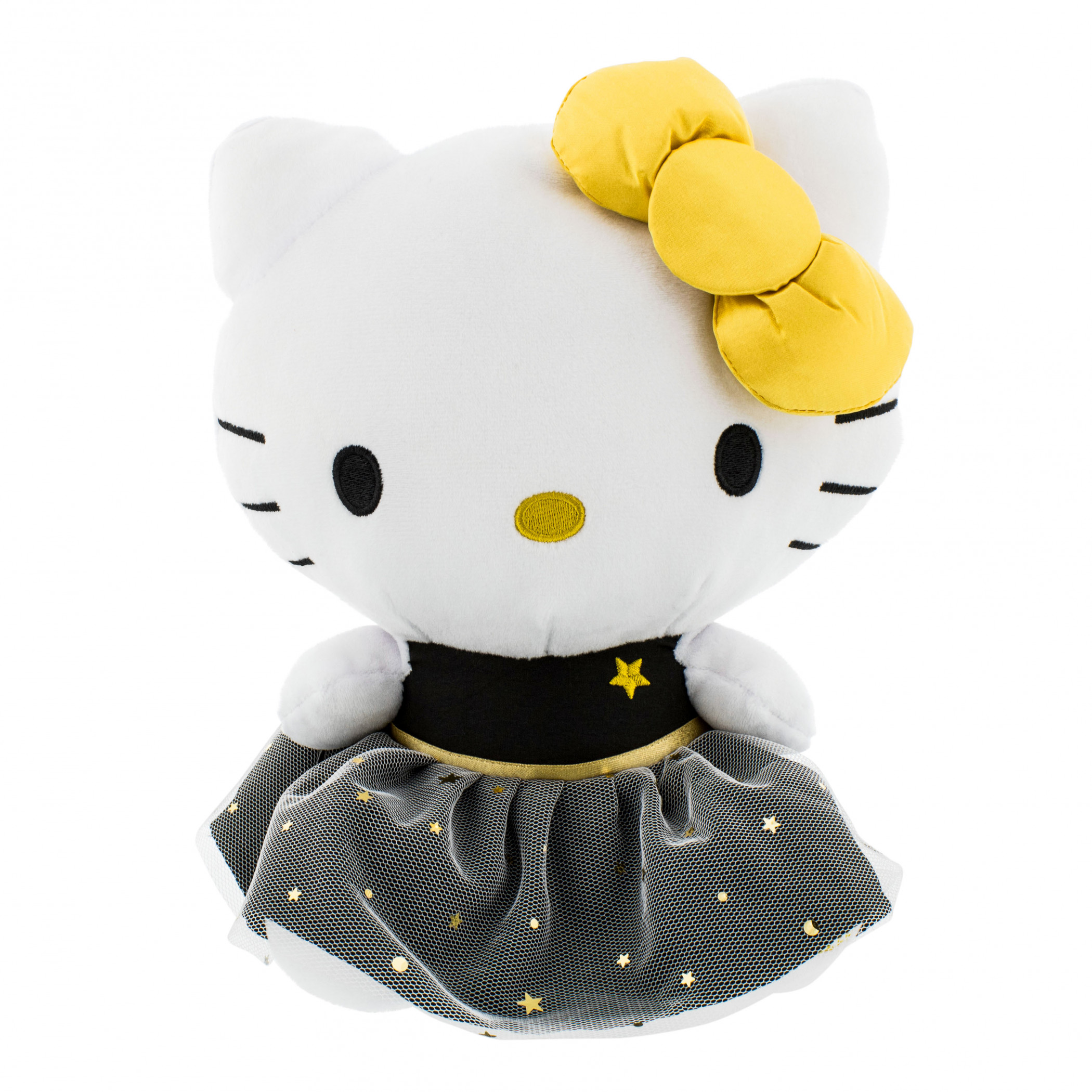 Hello Kitty Black and Gold Dress 9.5 Inch Plush Doll, Multi-Color