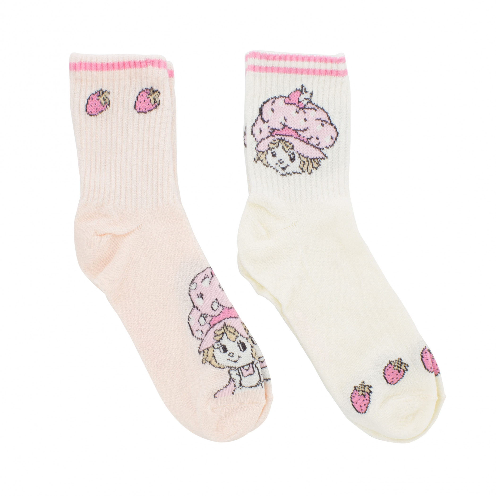 Strawberry Shortcake Pastel Women's Crew Socks 2-Pack, Multi-Color