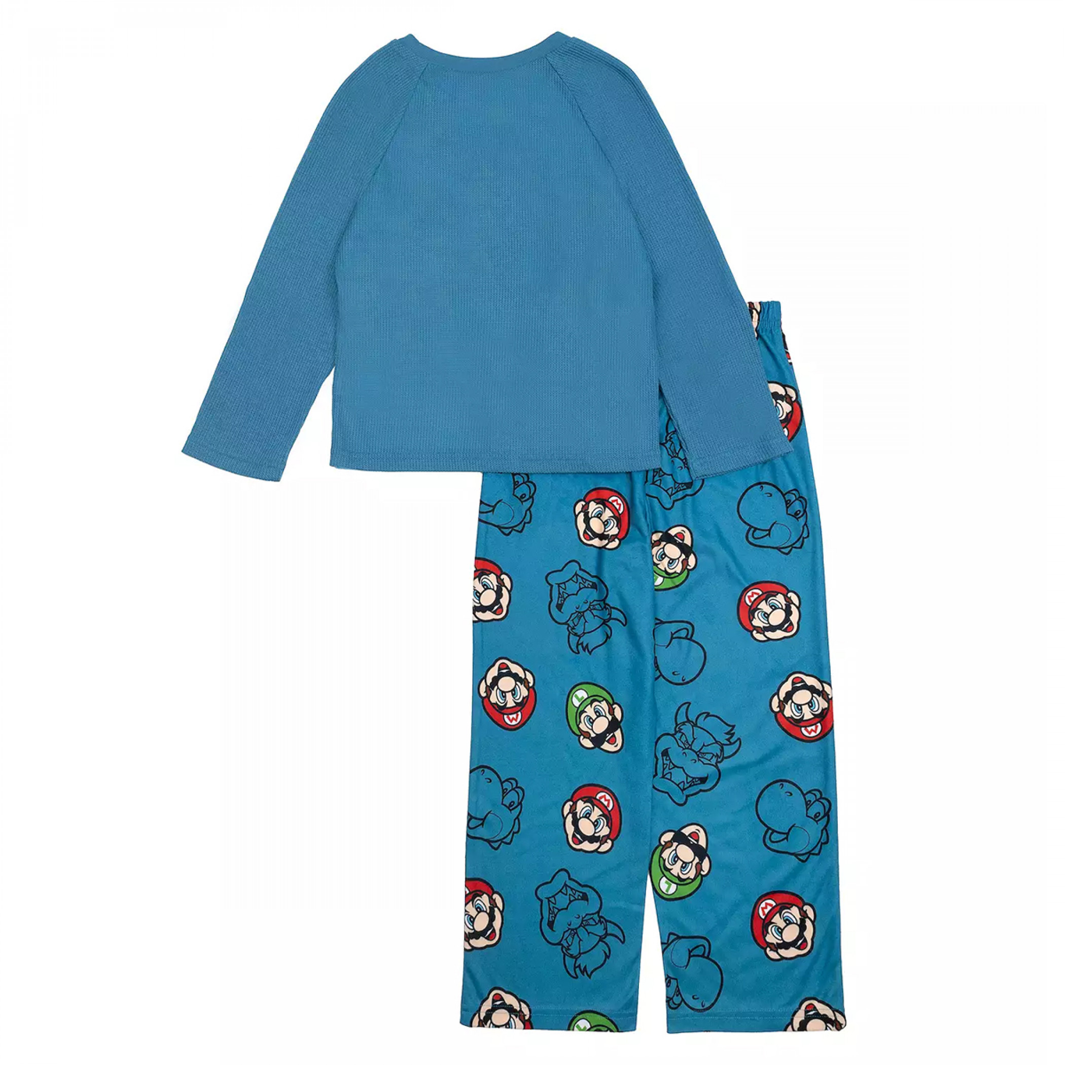 Super Mario Bros. All Over Print Long Sleeve Youth's 2-Piece Pajamas Multi-Color - Picture 4 of 10