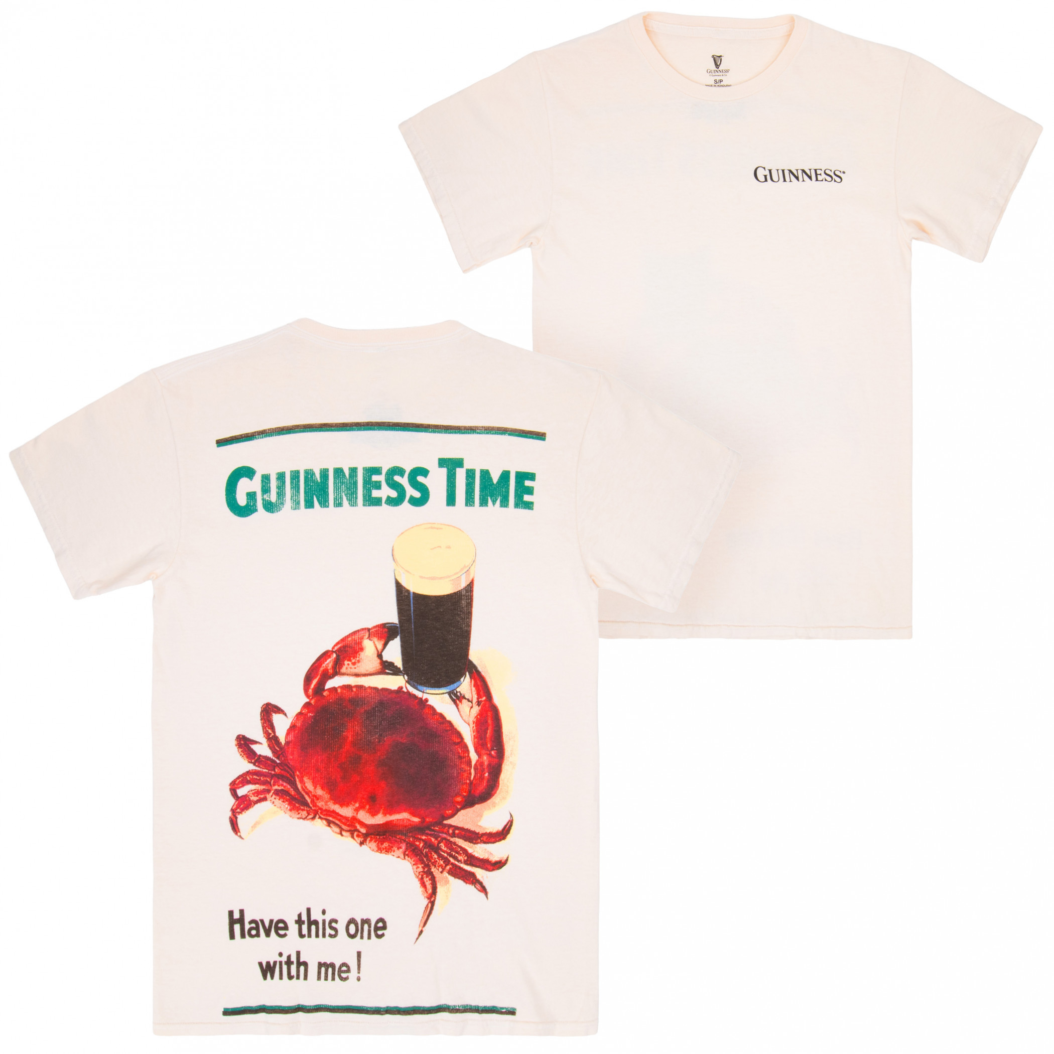 Guinness Time Have This One with Me! Front and Back Print T-Shirt