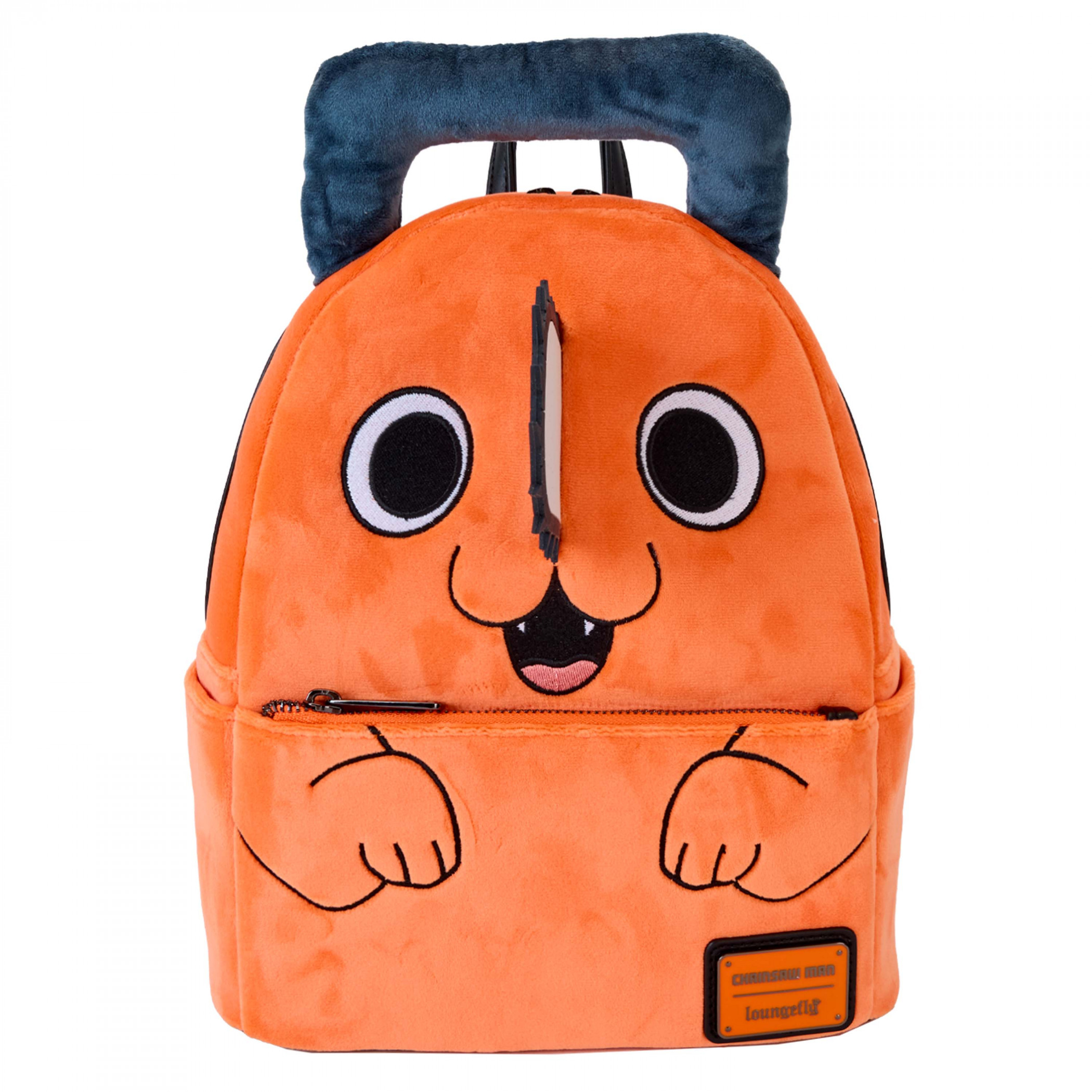 Chainsaw Man Pochita Plush 3D Mini Backpack By Loungefly, Orange