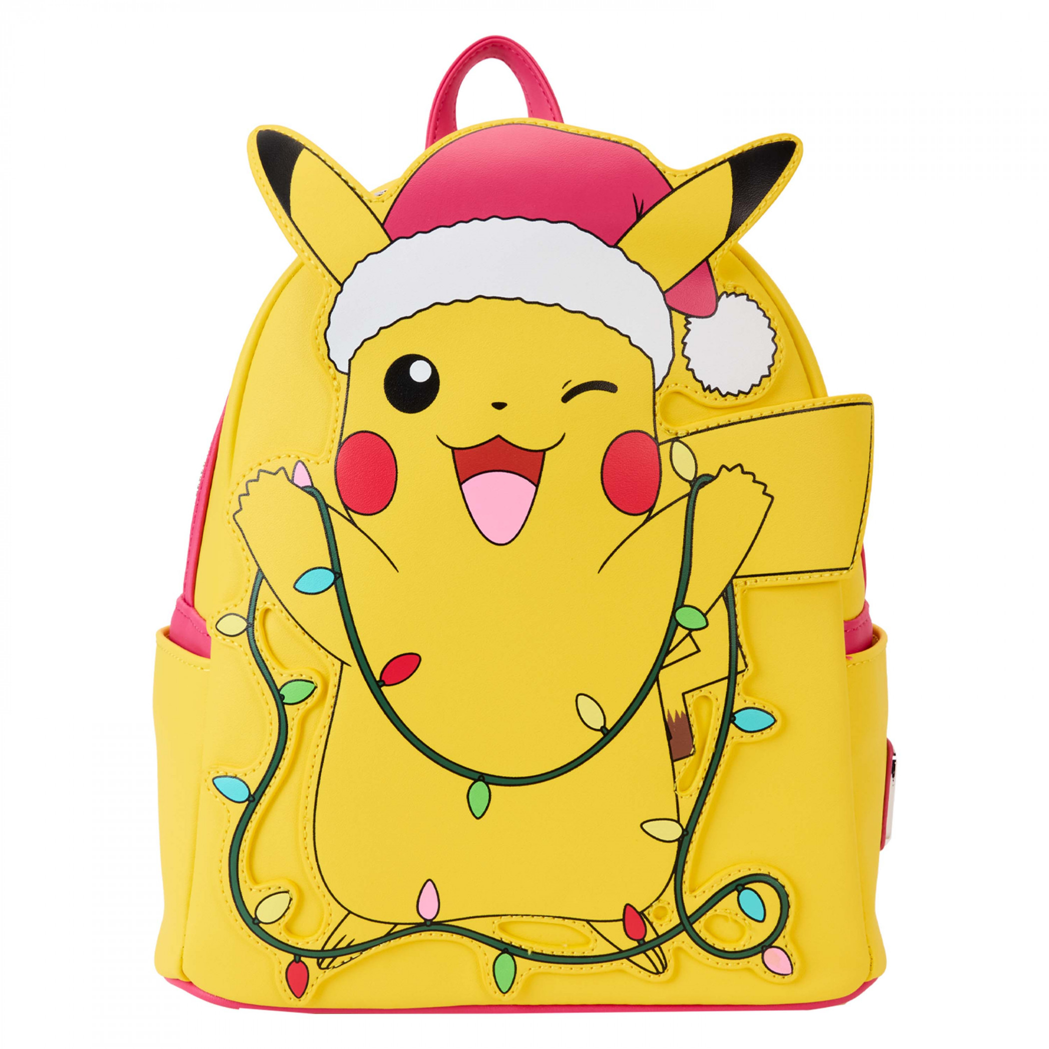 Pokemon Pikachu Santa Hat Light Up Mini Backpack By Loungefly, Yellow