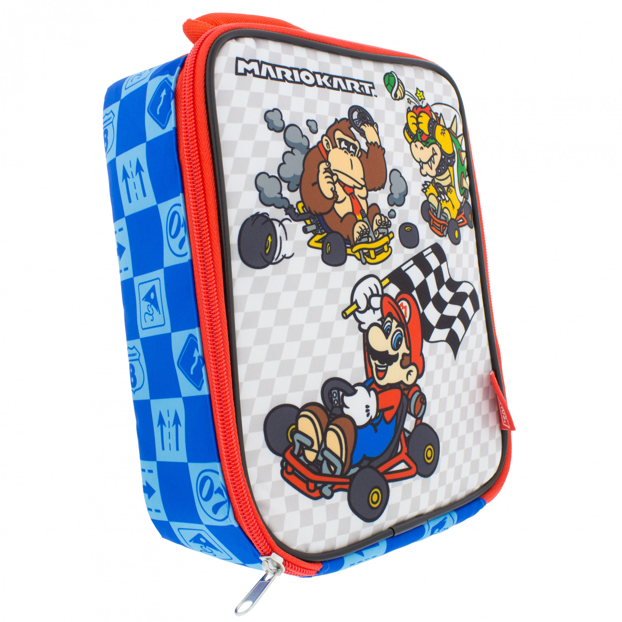 Super Mario Bros. Mario Kart Track Thermos Upright Lunch Bag, Multi-Color