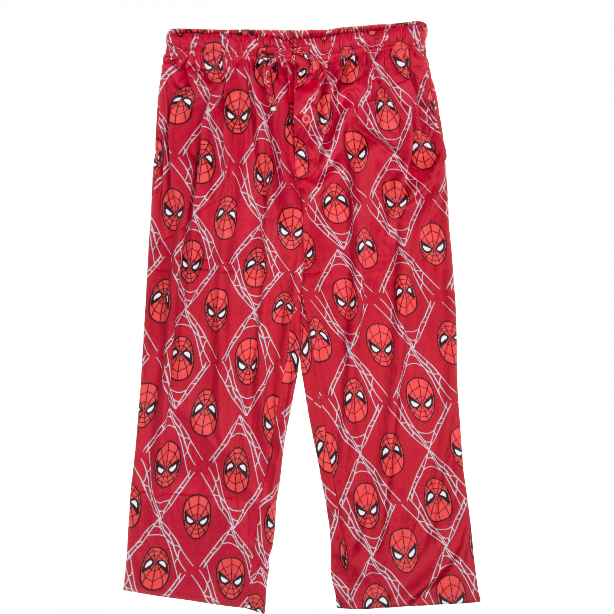 Spider-Man Mask All Over Print Sleep Pants, Red