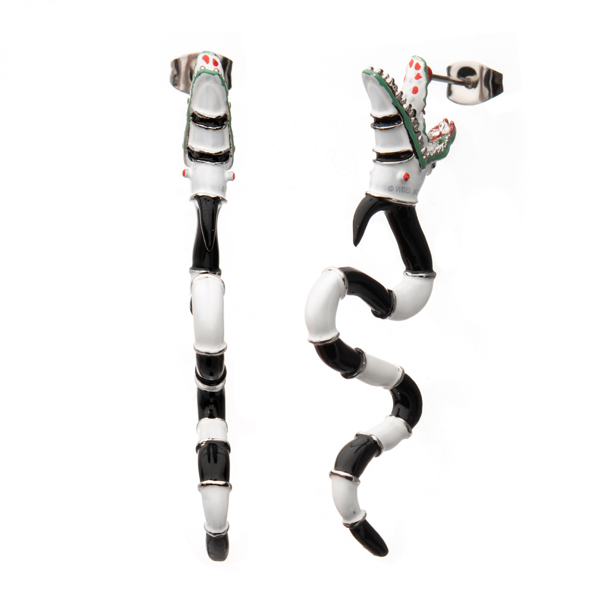 Beetlejuice Biting Sandworm Earrings, Multi-Color