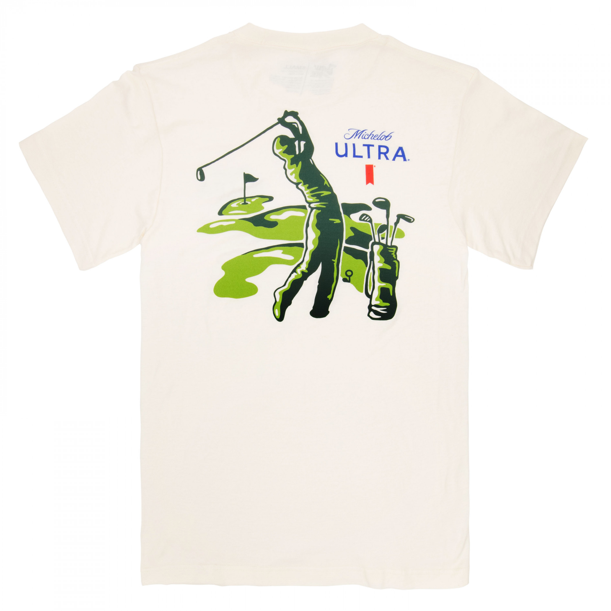Michelob Ultra Golfing Hole In One Front and Back Print T-Shirt