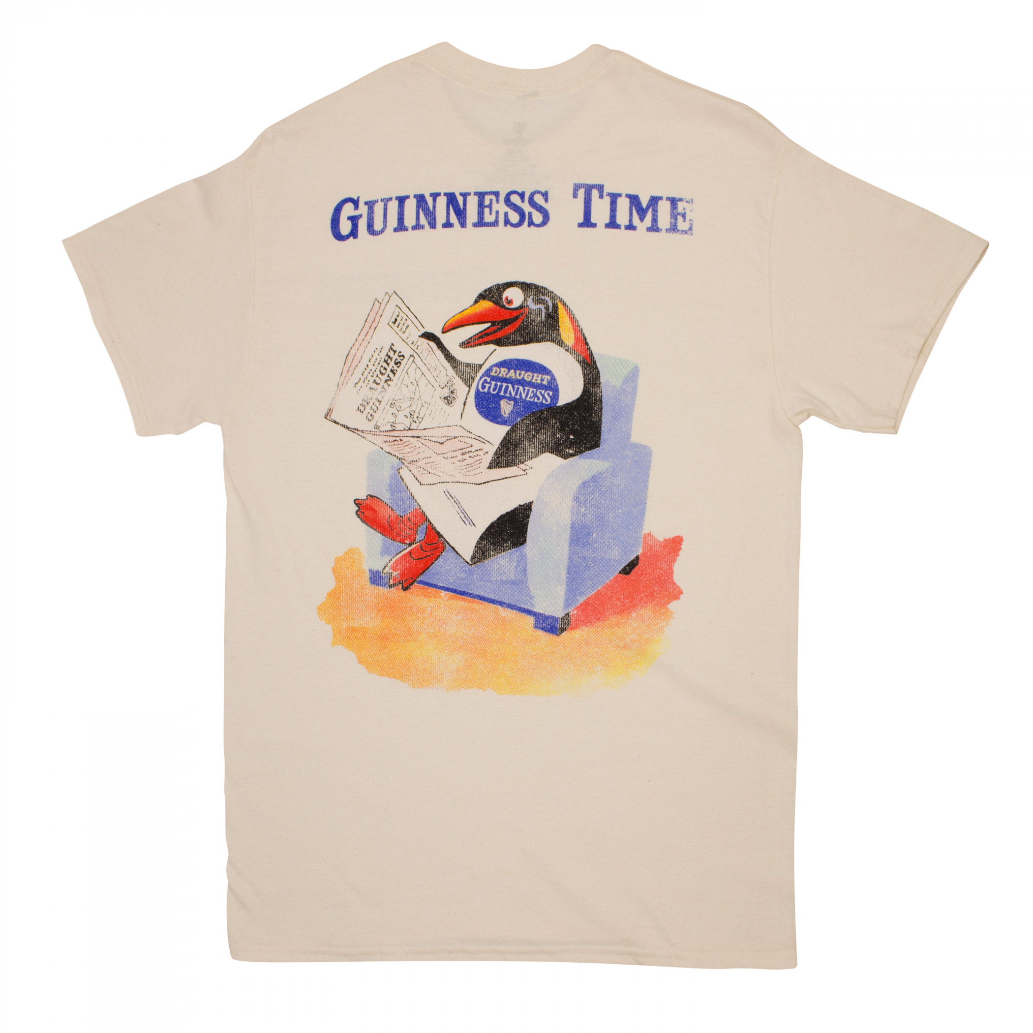 Guinness Time Penguin Front and Back Print T-Shirt