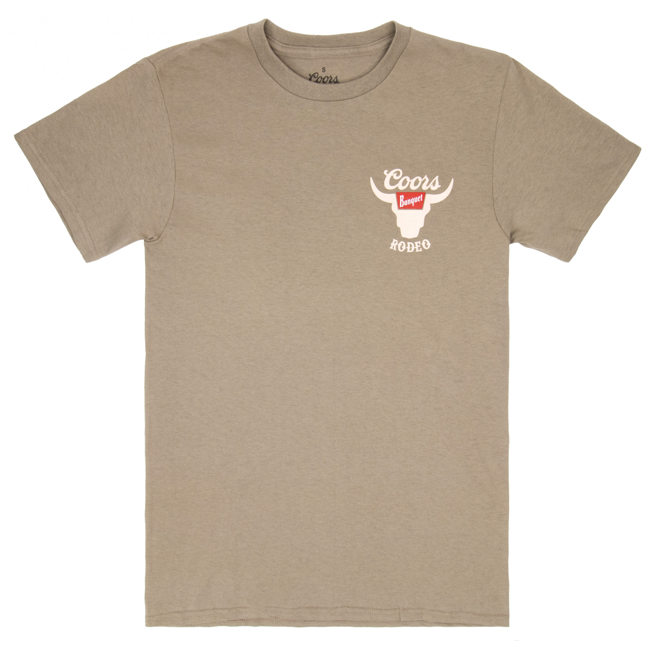 Coors Banquet Rodeo Horns Logo Brown Front and Back Print T-Shirt - image 3