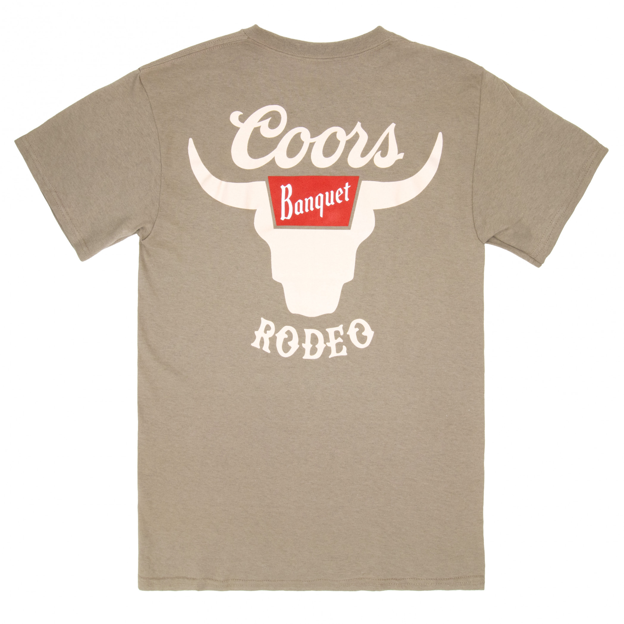 Coors Banquet Rodeo Horns Logo Brown Front and Back Print T-Shirt - image 2