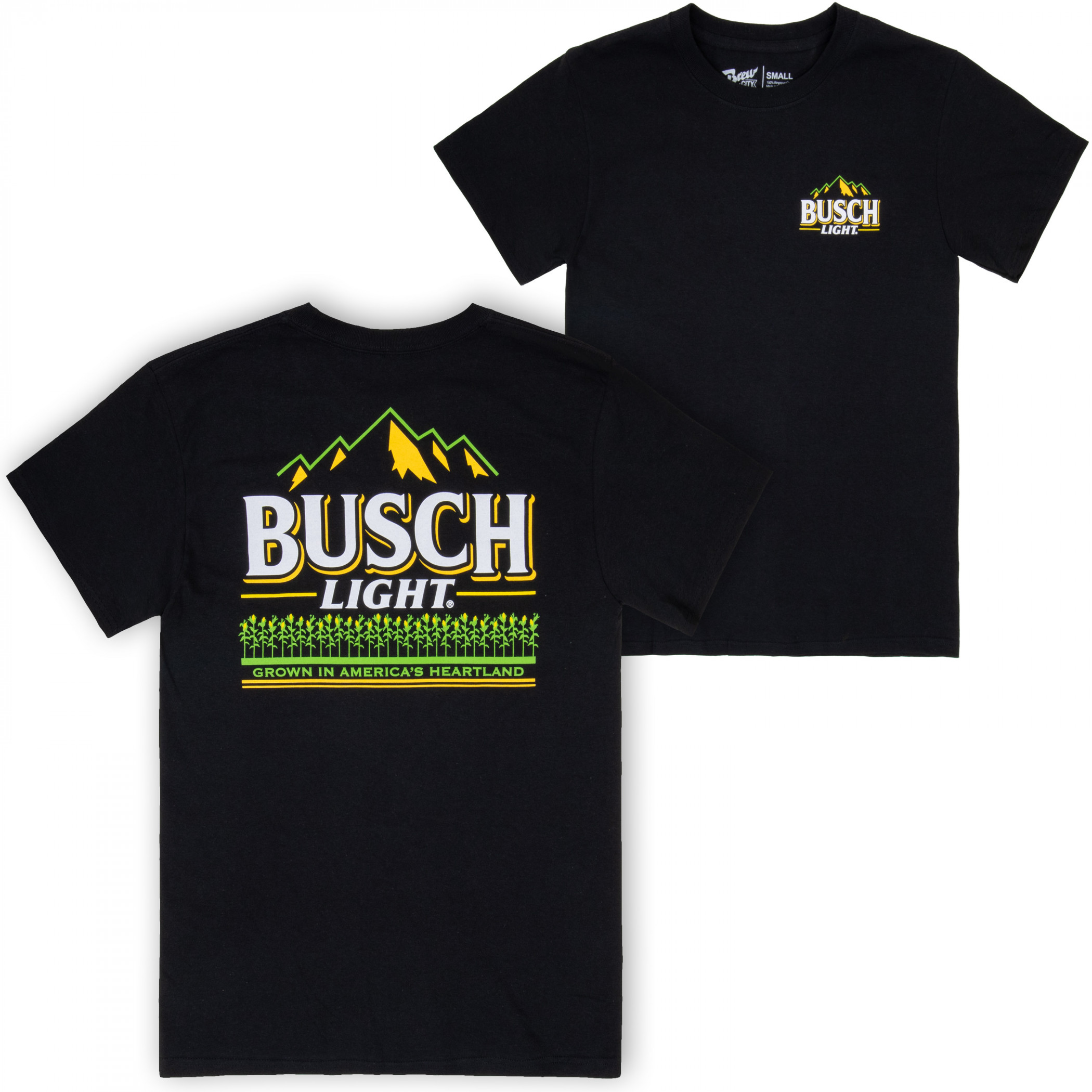 Busch Light Corn Field White Text Front And Back T-Shirt