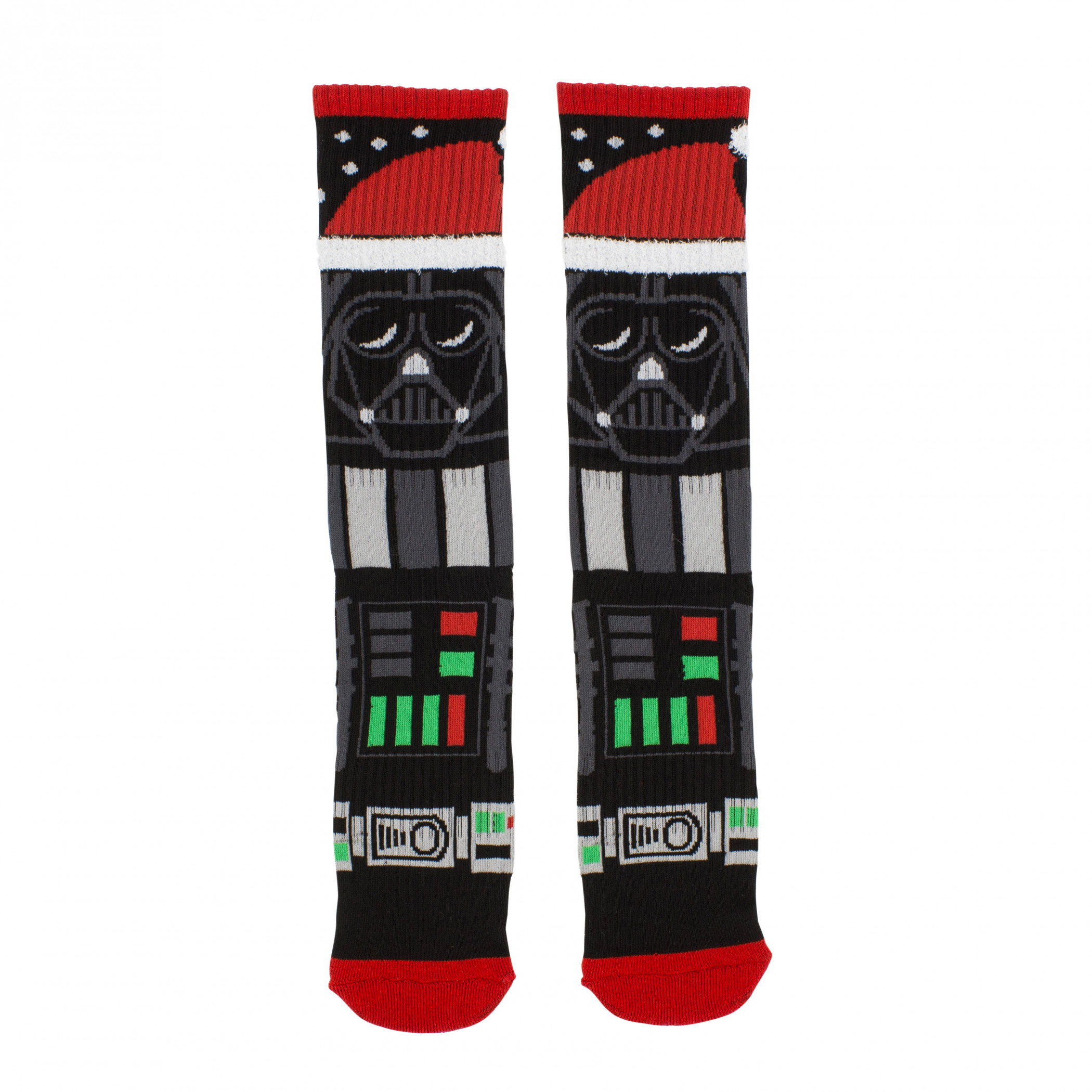 Star Wars Darth Vader Santa Hat Athletic Crew Socks, Blue