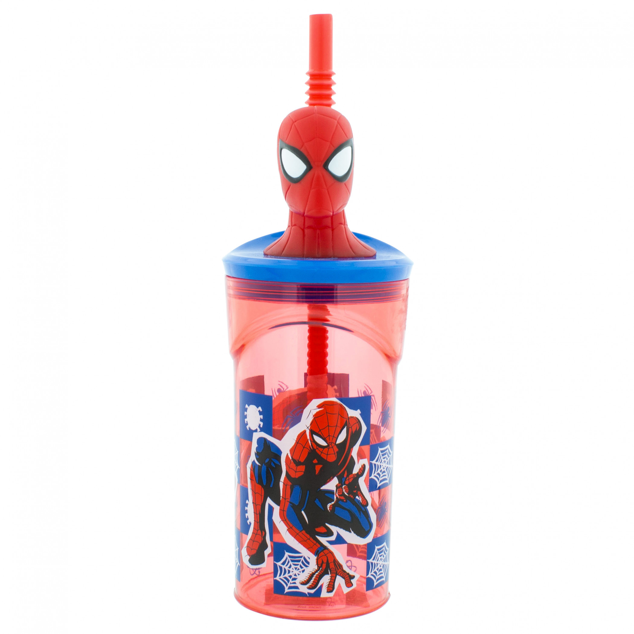 Spider-Man 3D Mask Straw Tumbler, Red