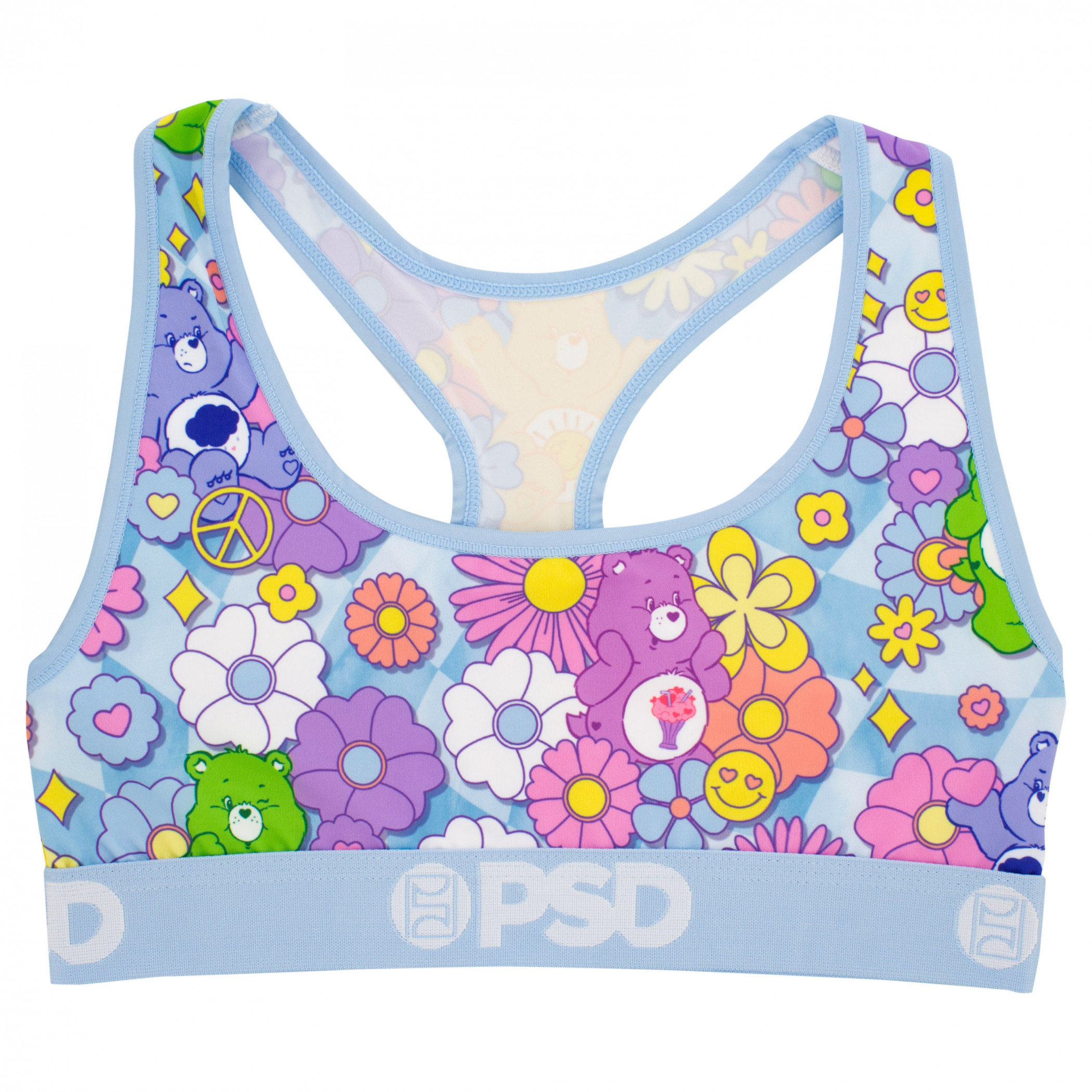 Care Bears Flower Power PSD Sports Bra, Multi-Color