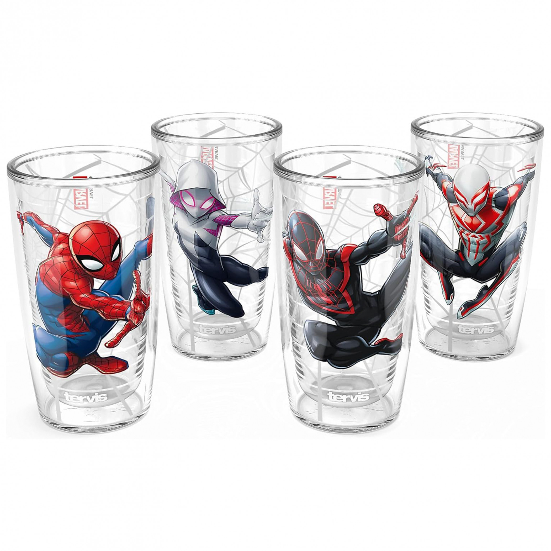 Spider-Man Web Swinging Collection 16oz Tervis® Tumblers 4-Pack, Multi-Color