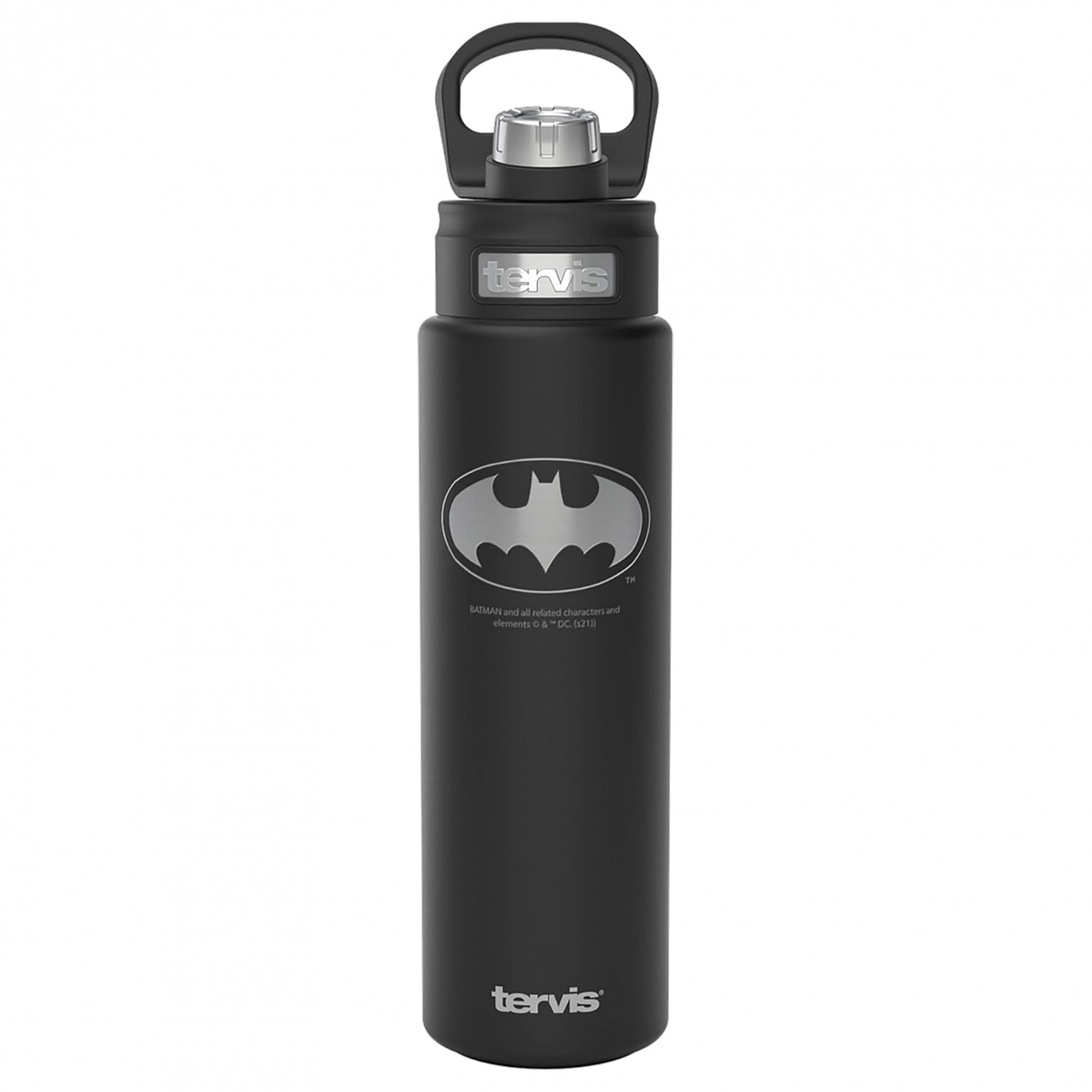 DC Batman Logo Engraving 24 Oz Stainless Steel Tervis® Bottle, Black