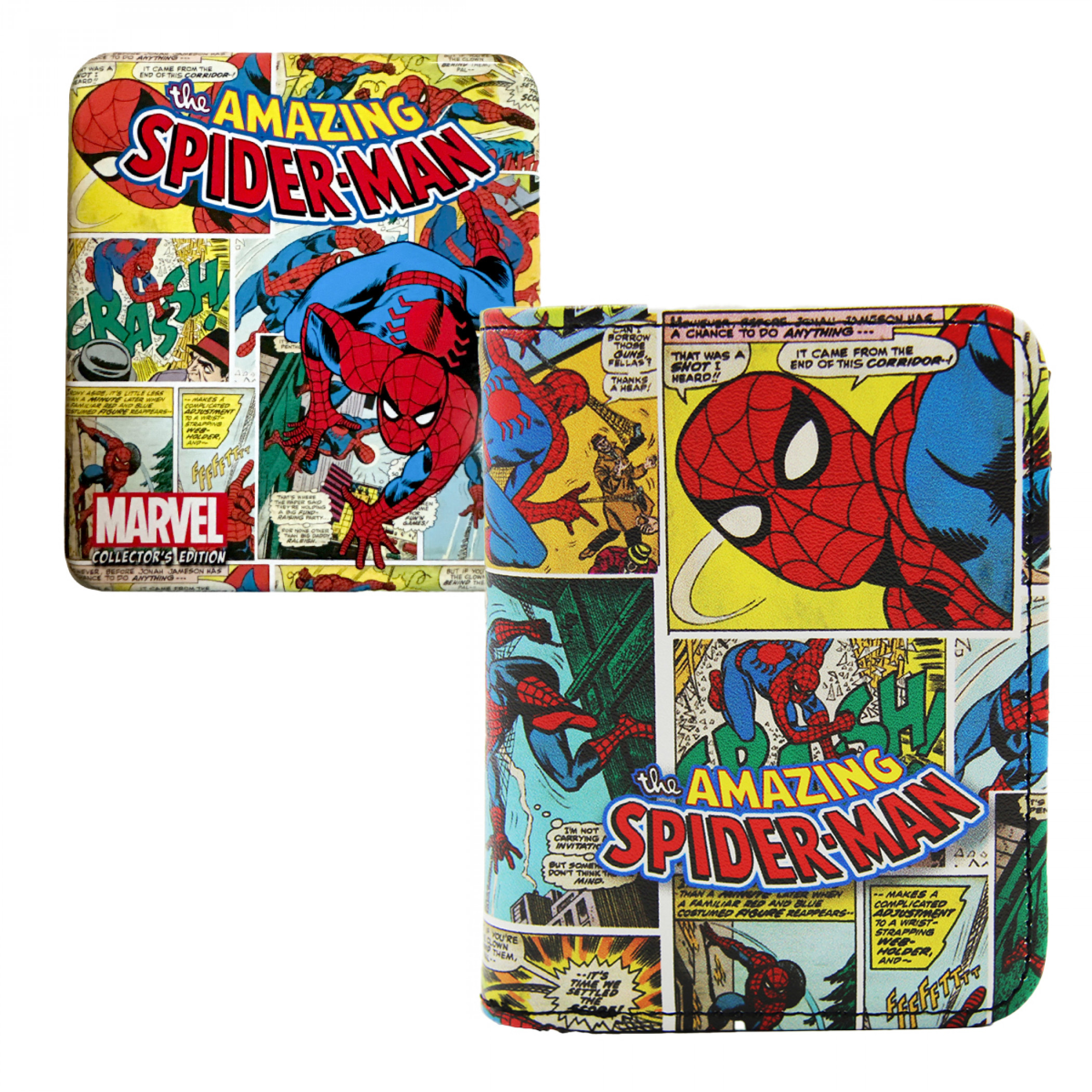 Spider-Man The Friendly Neighbor Trifold Wallet in Collectors Tin, Multi-Color