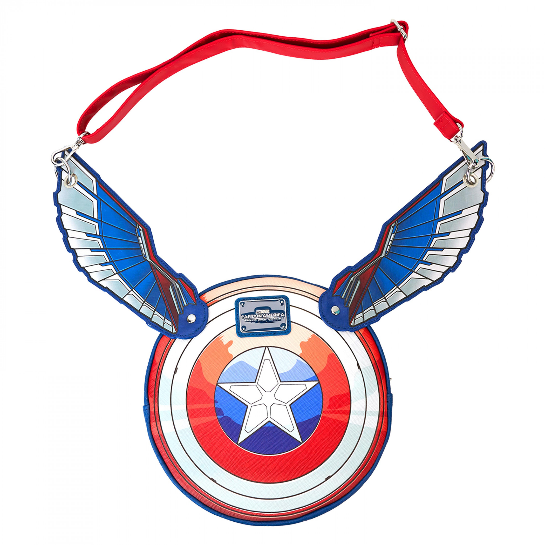 Captain America Brave New World Cross Body Bag By Loungefly, Multi-Color