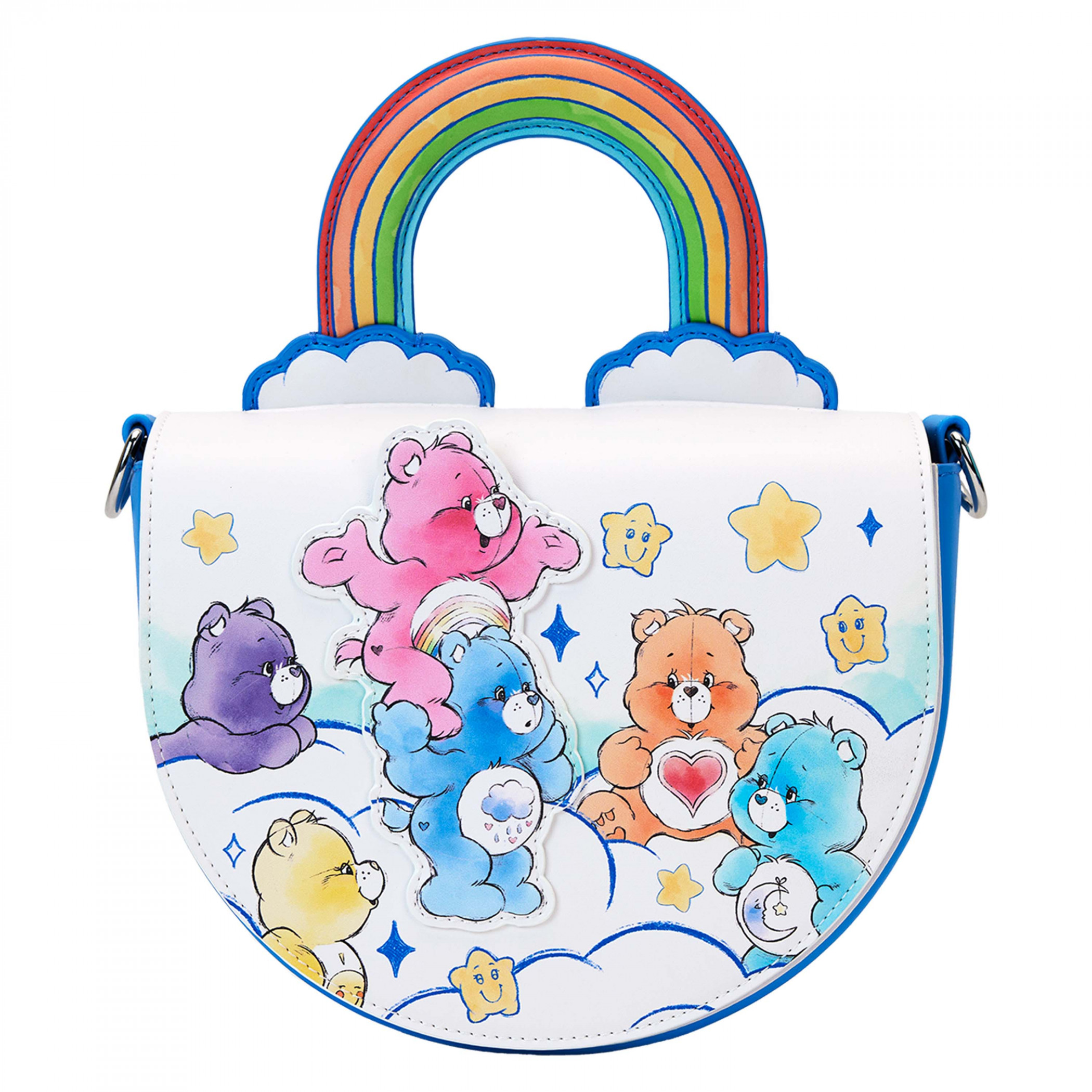 Care Bears Rainbow Handle Cross Body Bag By Loungefly, White