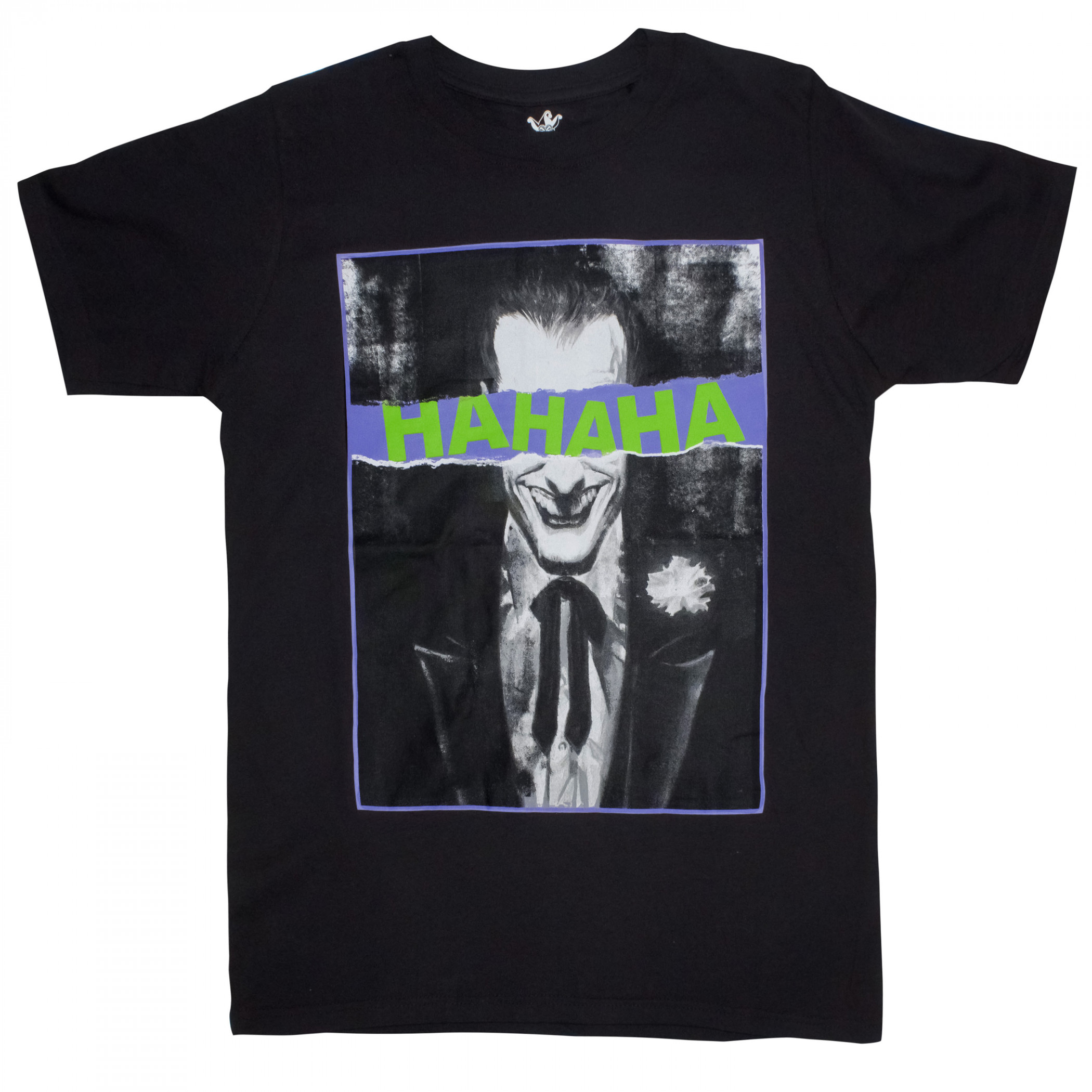 Joker HAHAHA Eyes in Noir T-Shirt, Black