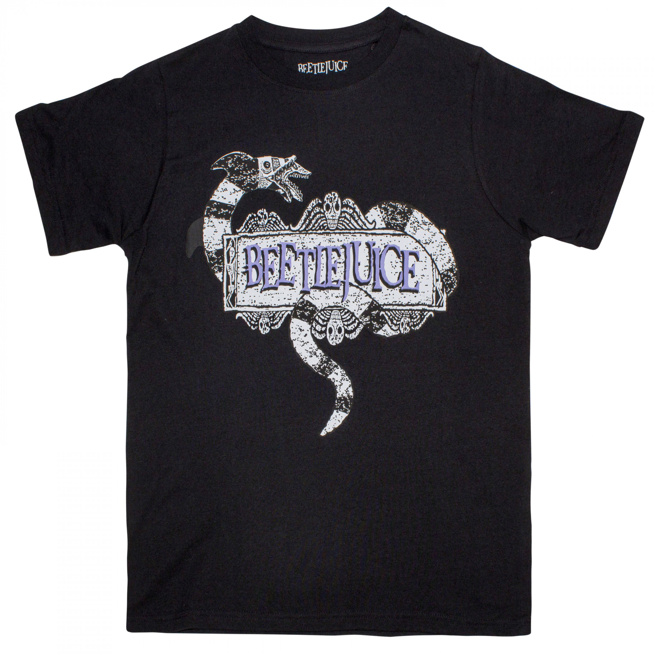 Beetlejuice Badge with Snake T-Shirt, Black
