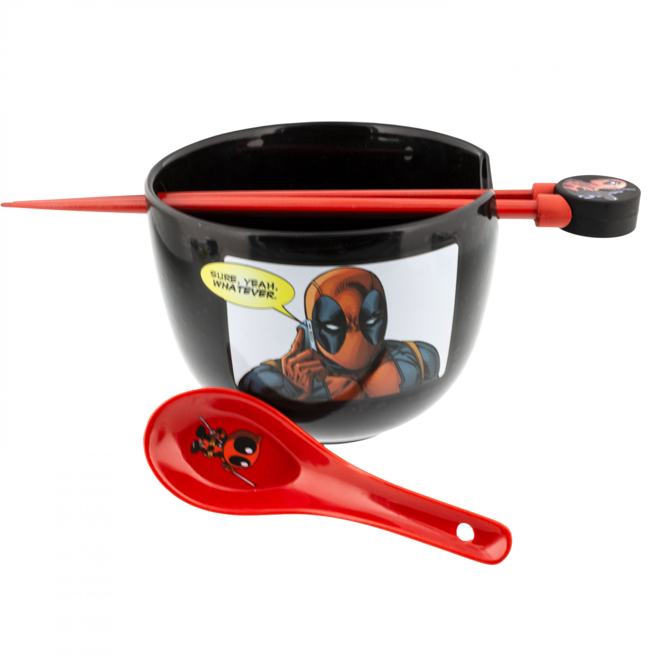 Deadpool Comic Panels Ramen Bowl Bundle, Multi-Color