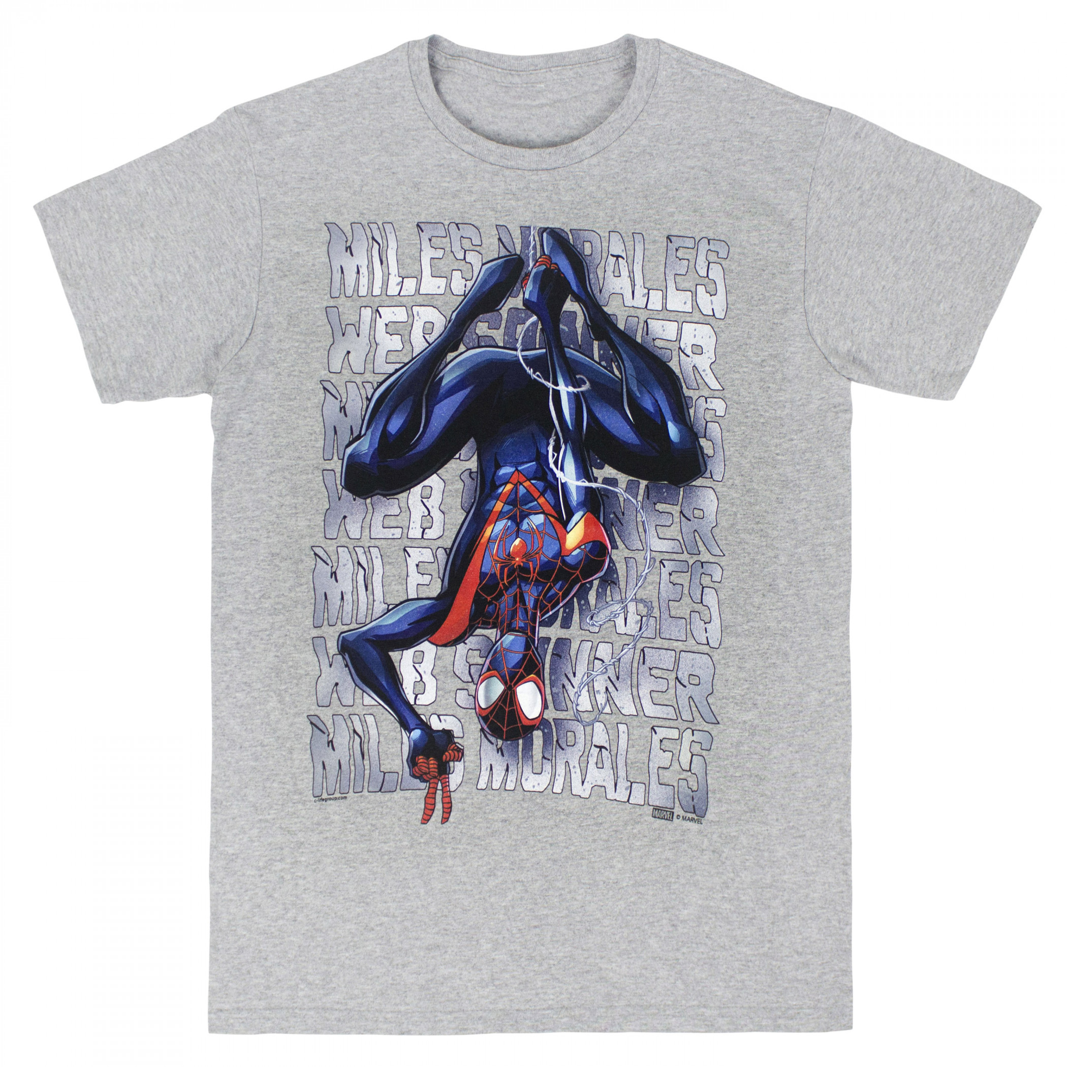 Miles Morales Hangin' Out T-Shirt, Grey