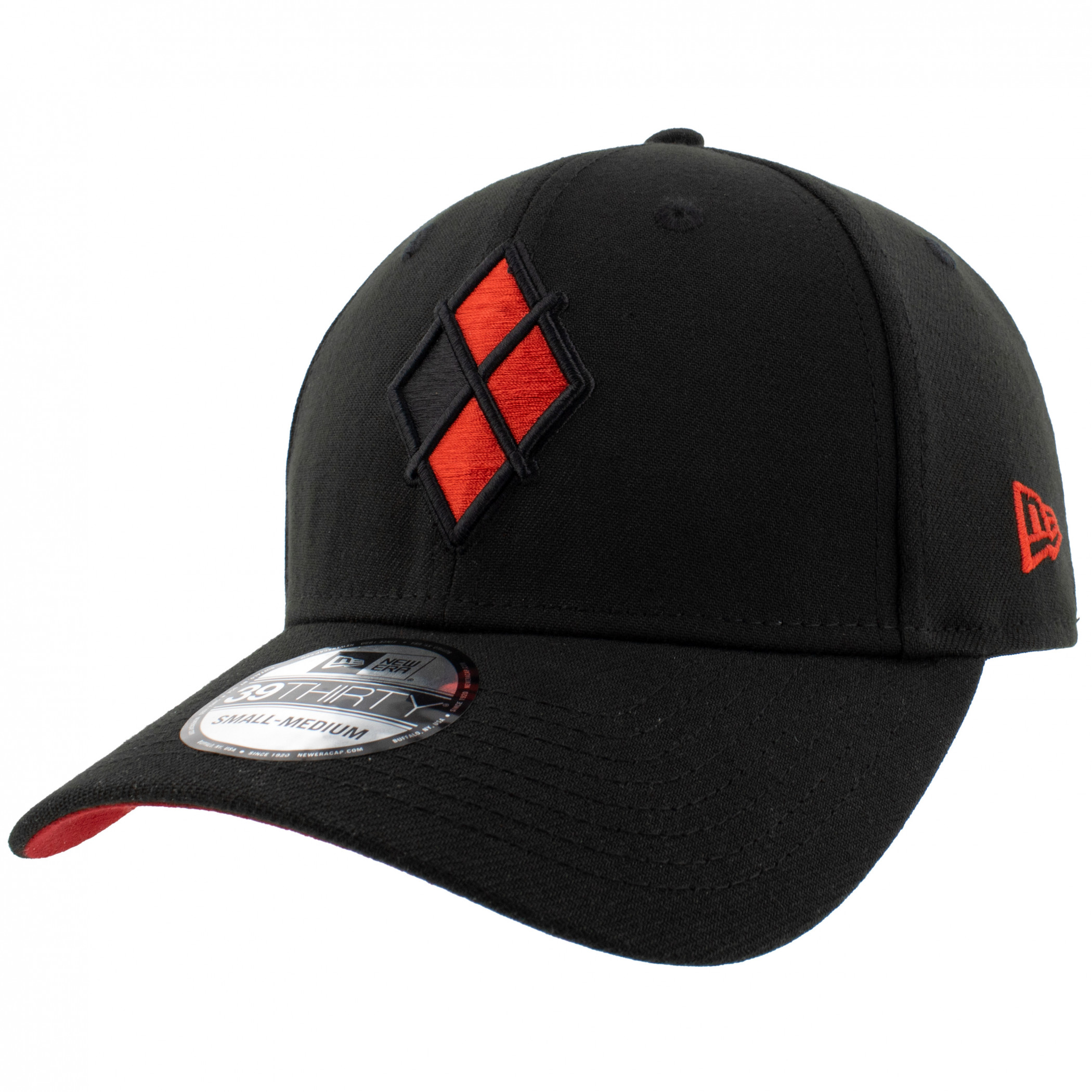Harley Quinn Logo New Era 39Thirty Hat, Black