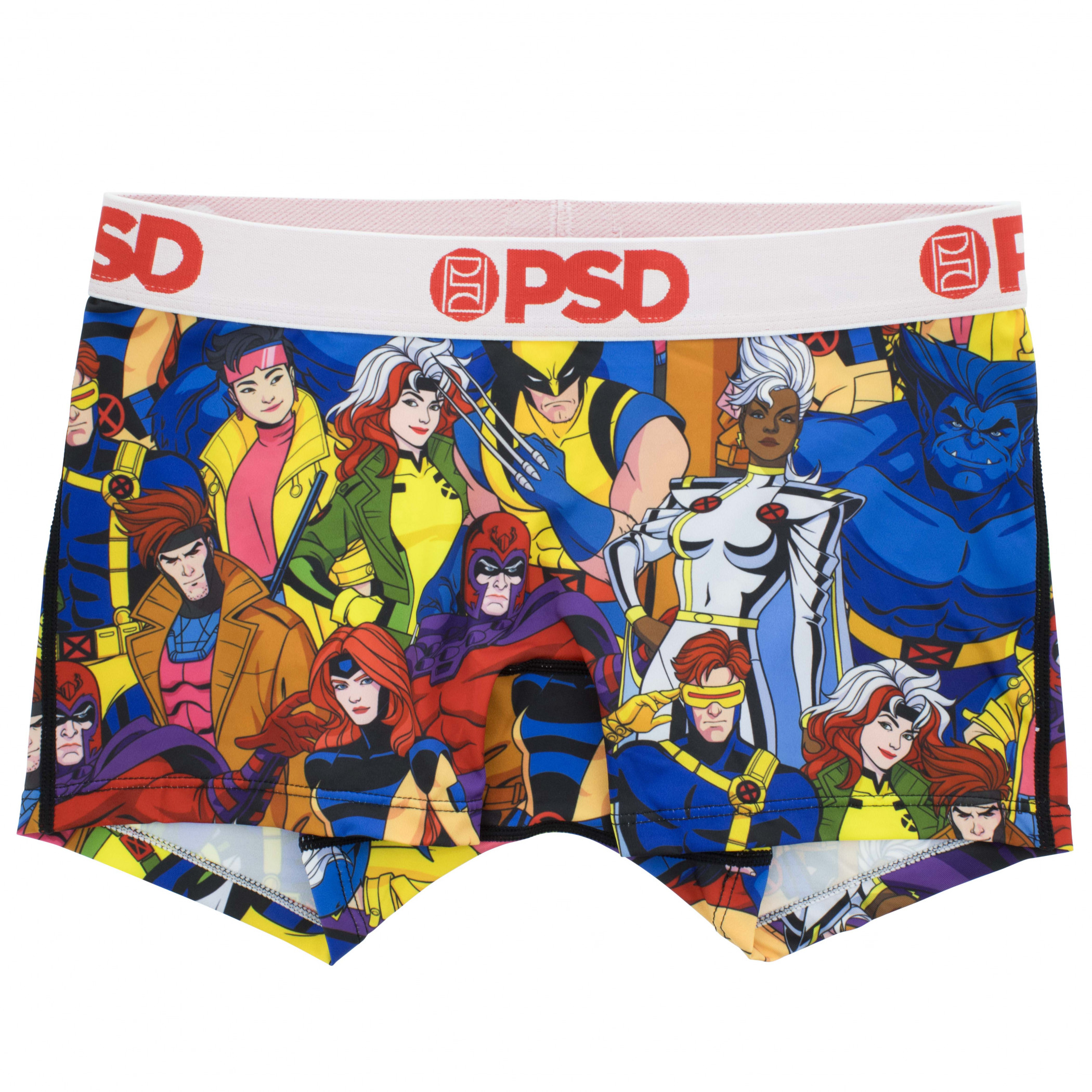 X-Men Squad Collage PSD Boyshorts Underwear, Multi-Color