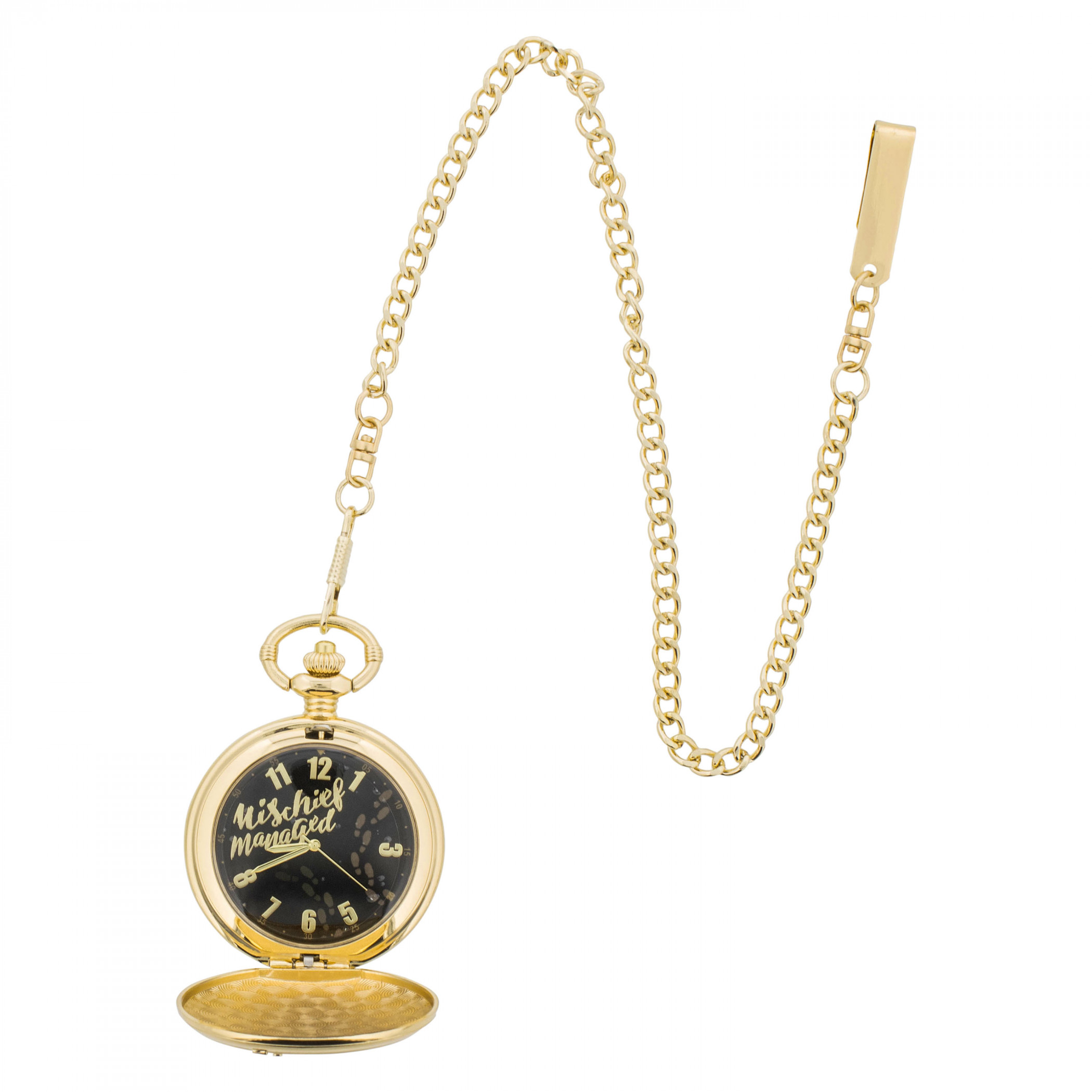 Harry Potter Mischief Managed Pocket Watch, Gold