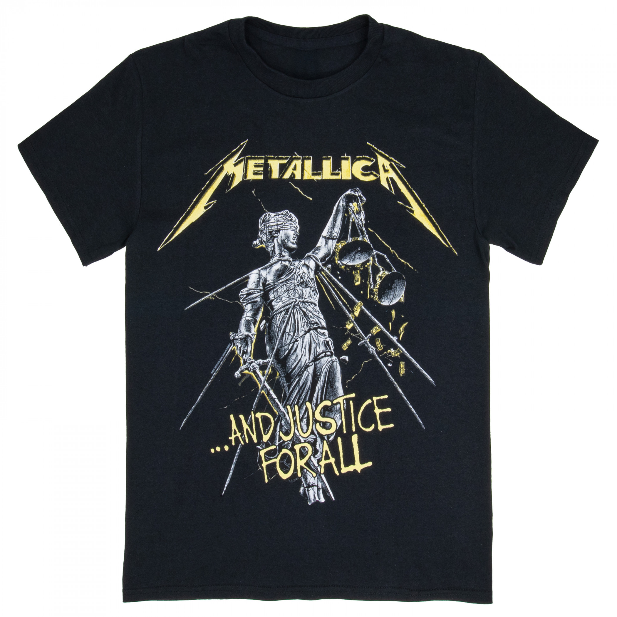Metallica And Justice For All Track List Front and Back Print T-Shirt