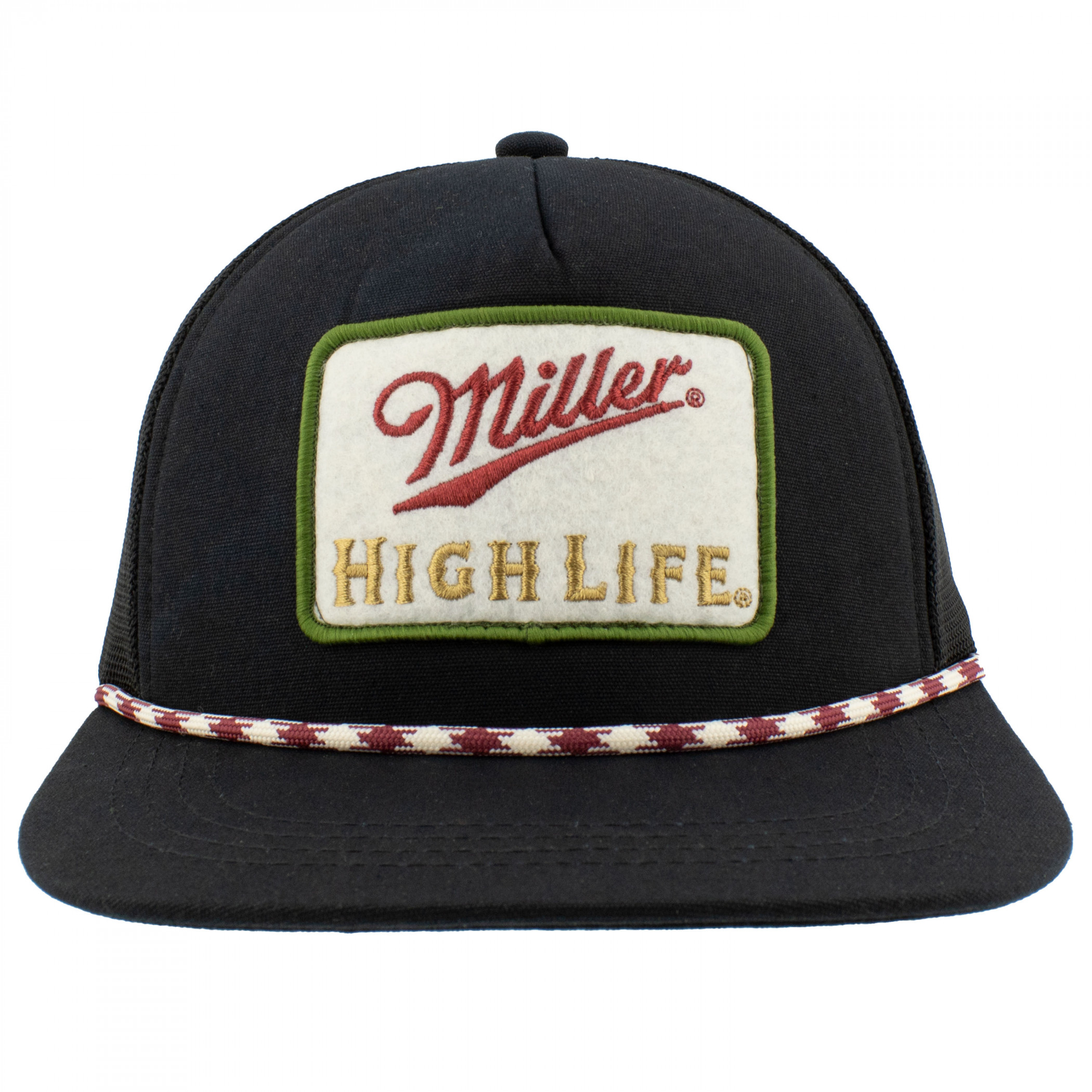 Miller High Life Patch Flat Bill Rope Hat