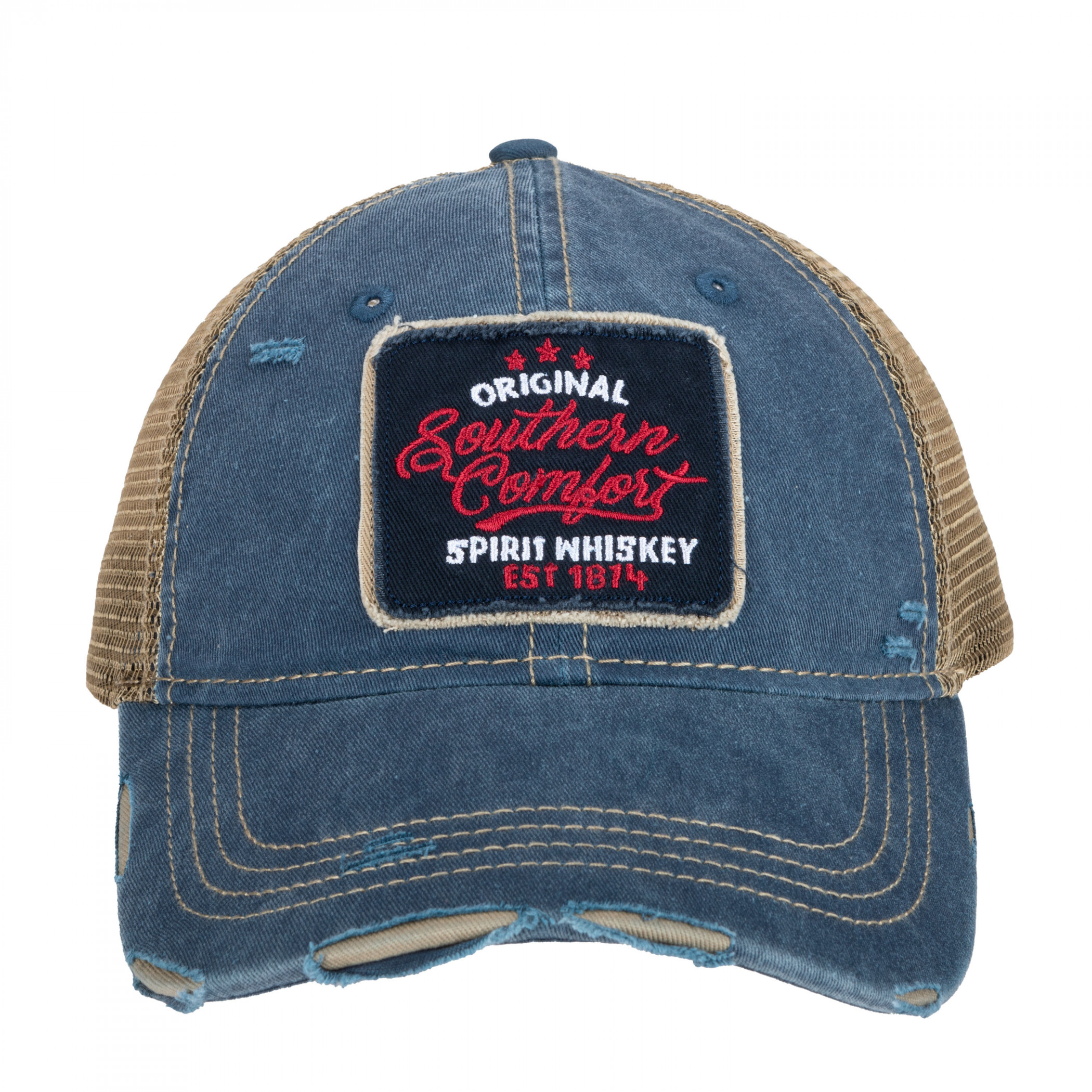 Southern Comfort Embroidered Patch Distressed Dad Cap