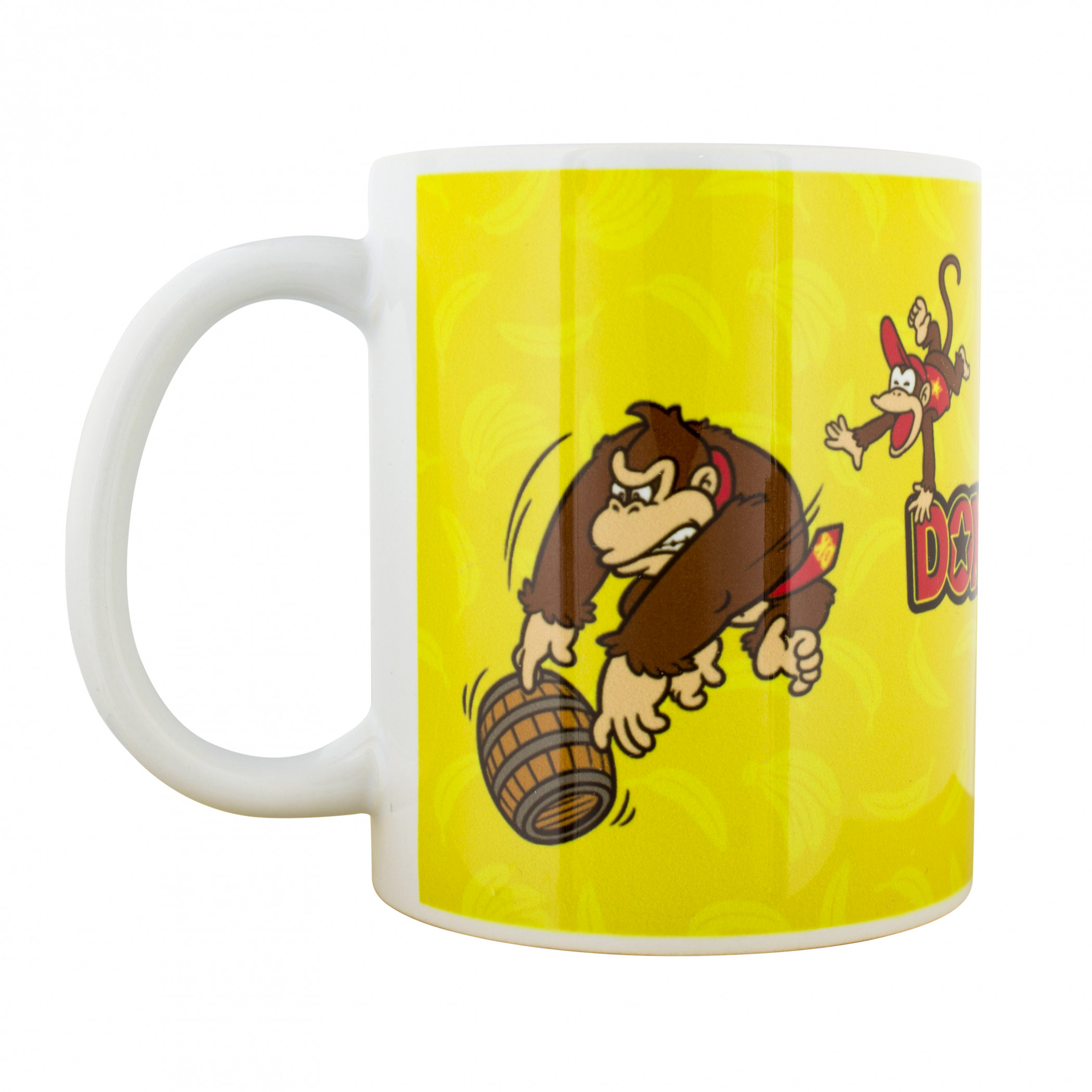 Donkey Kong Banana Barrel 11 oz. Ceramic Mug, Yellow