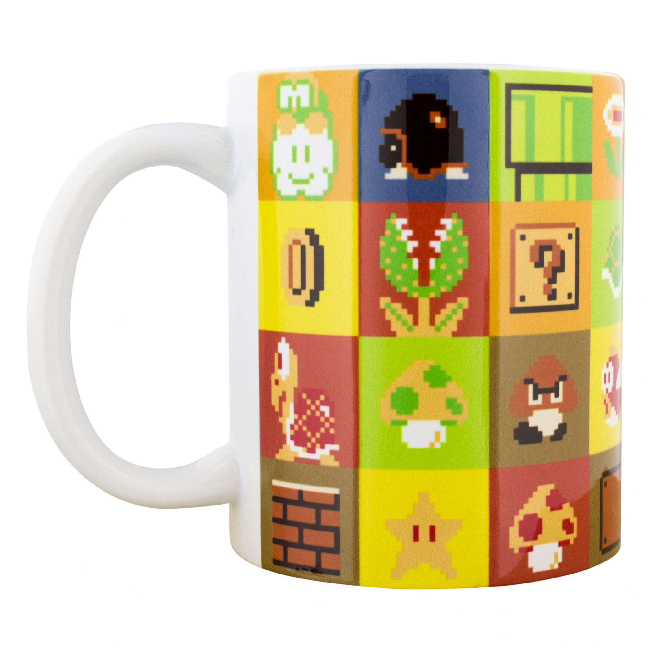 Super Mario Bros. Items and Enemies 11 oz. Ceramic Mug, Multi-Color