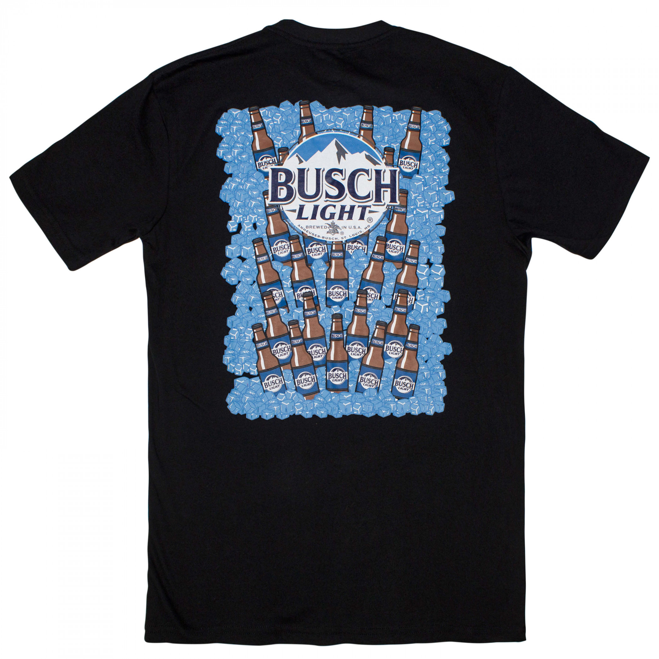 Busch Light On Ice Front and Back Print T-Shirt