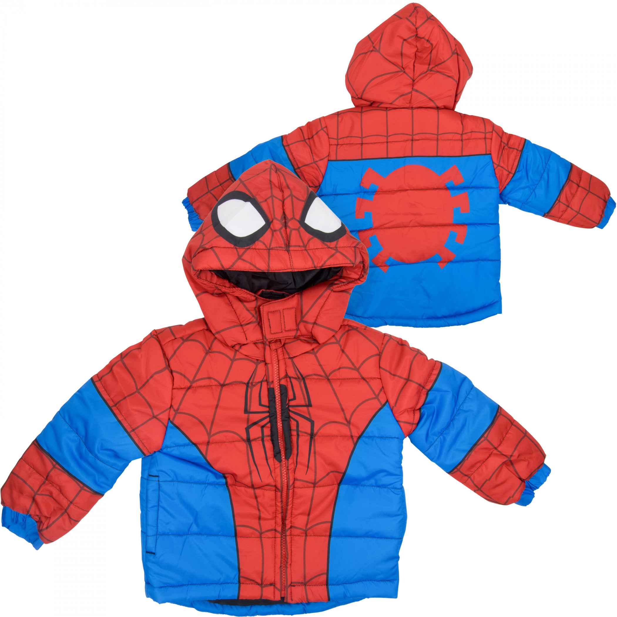 Spider-Man Cosplay Puffy Toddler's Jacket, Multi-Color