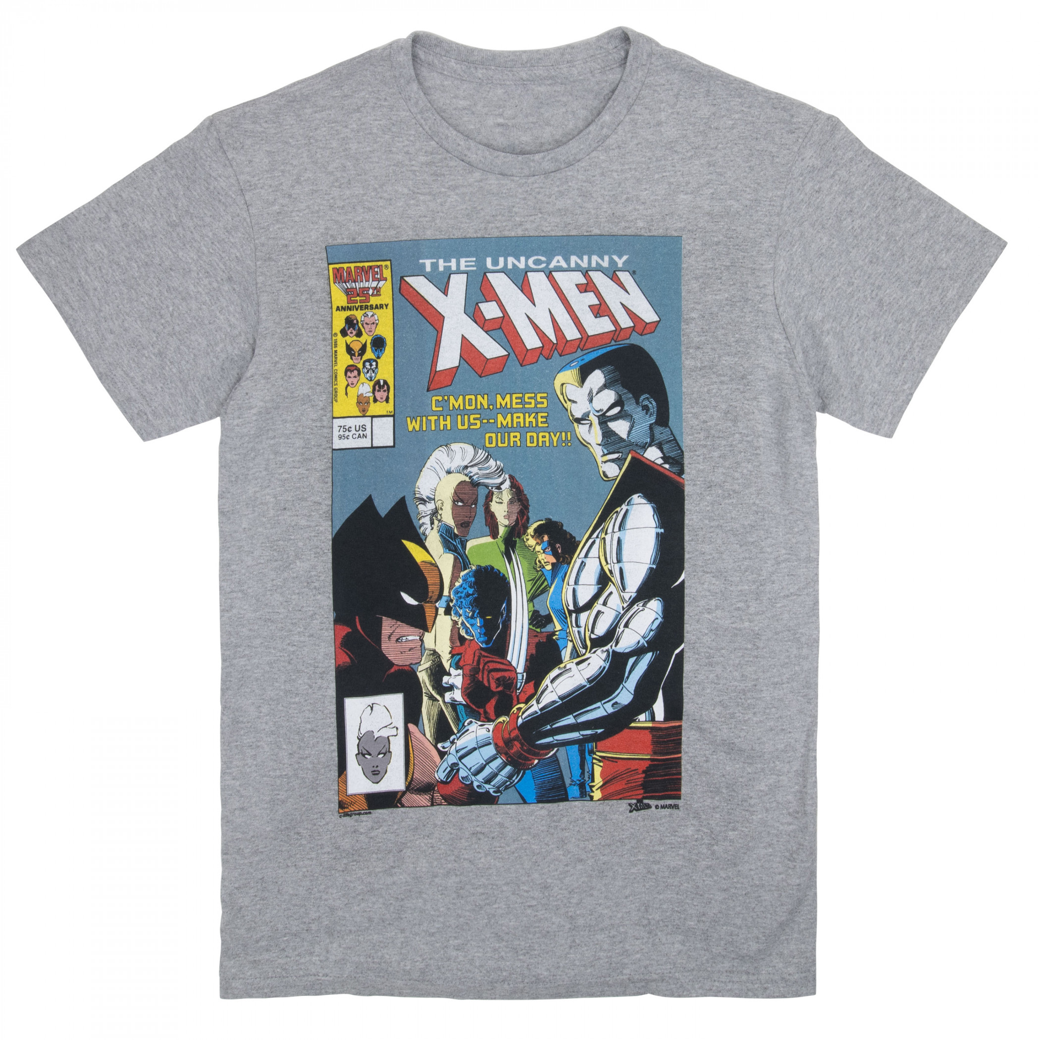 Uncanny X-Men #210 C'mon Mess with Us T-Shirt, Grey