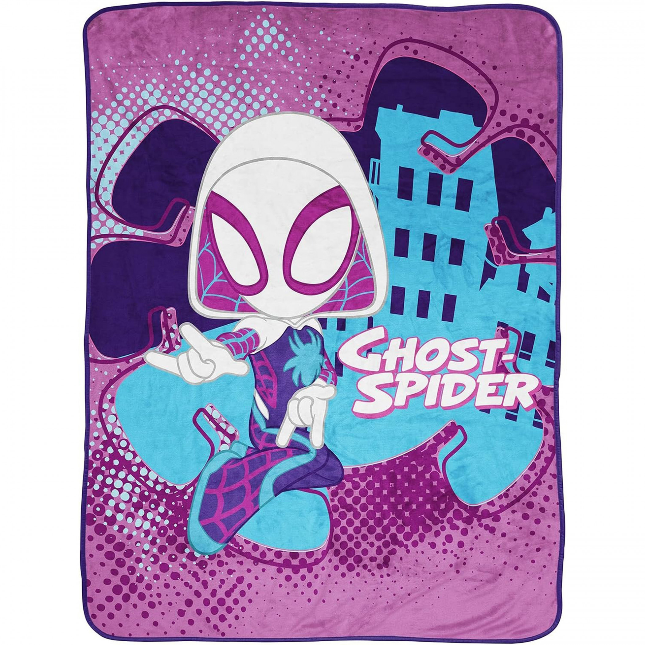 Gwen Stacy Spidey & His Amazing Friends 40' x 60' Throw Blanket, Purple
