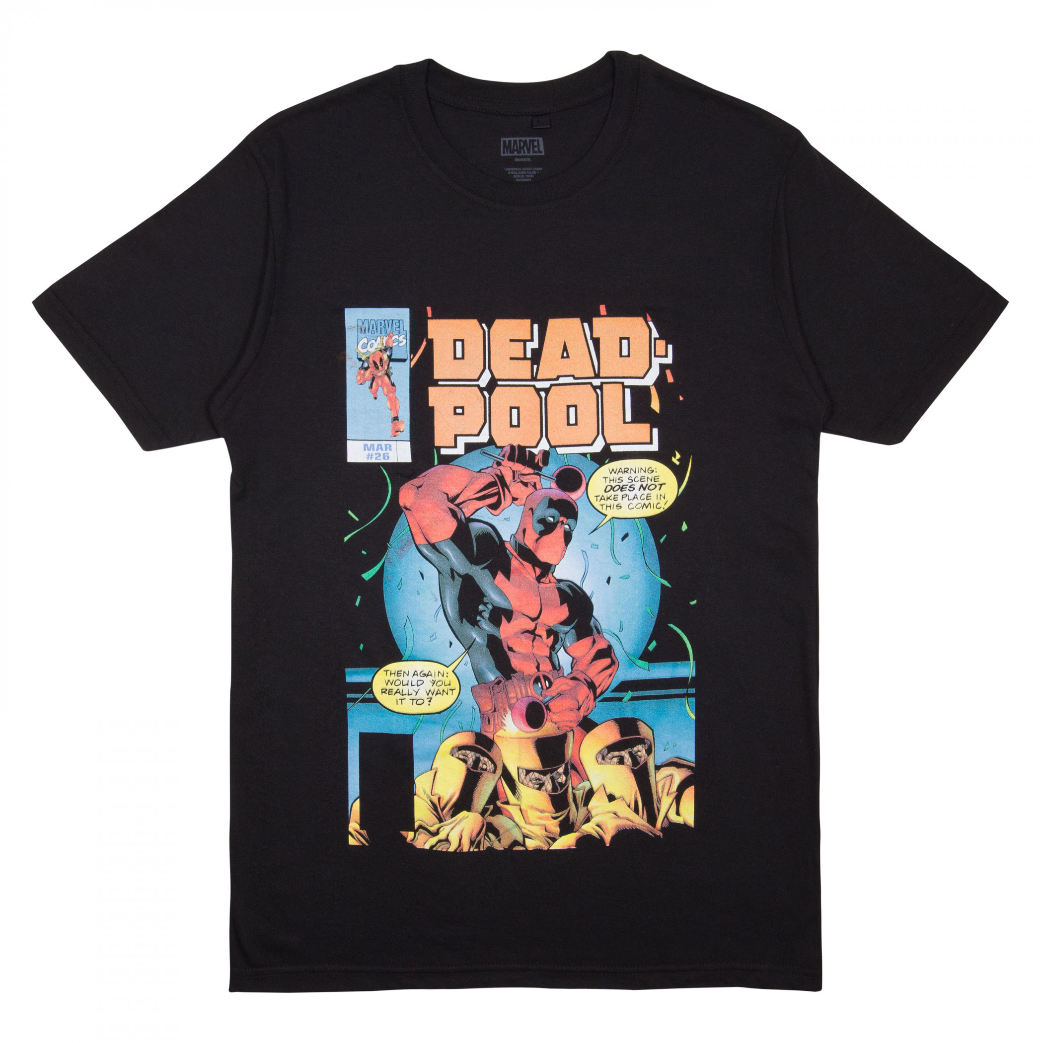 Deadpool Bubble Text Comic Cover #26 T-Shirt, Black