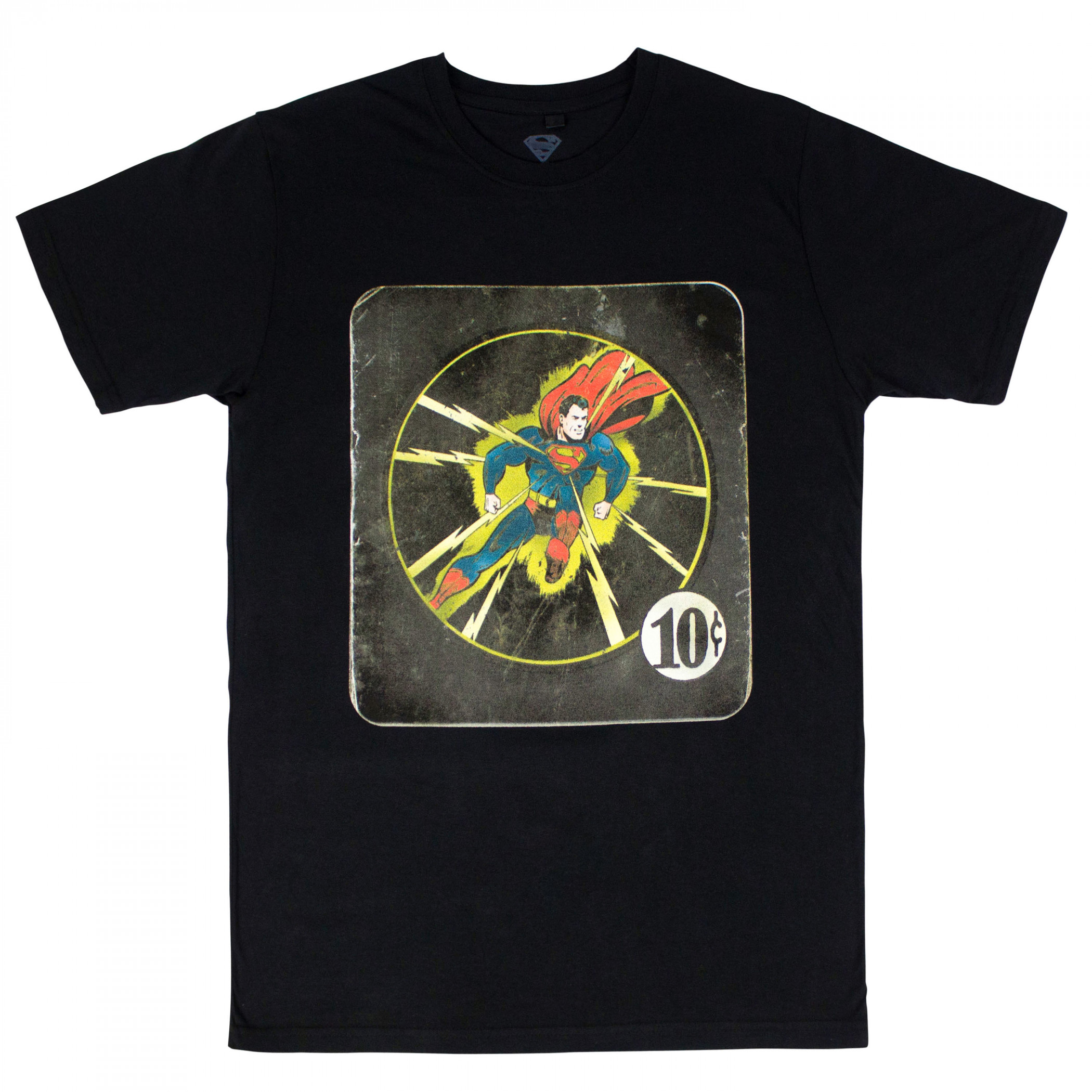 Superman 10 Cent Classic Comic Cover #32 T-Shirt, Black