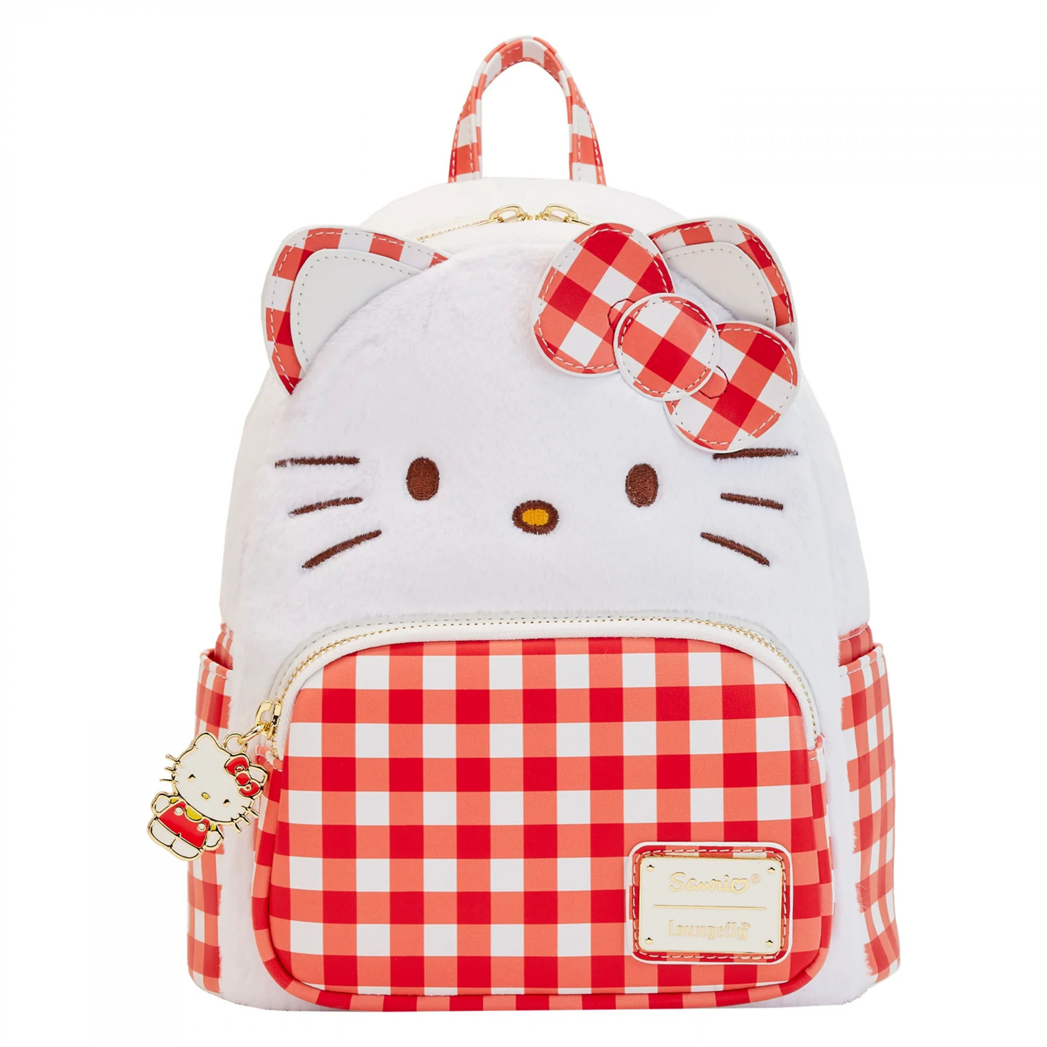 Hello Kitty Sanrio Gingham Cosplay Mini Backpack By Loungefly, Red