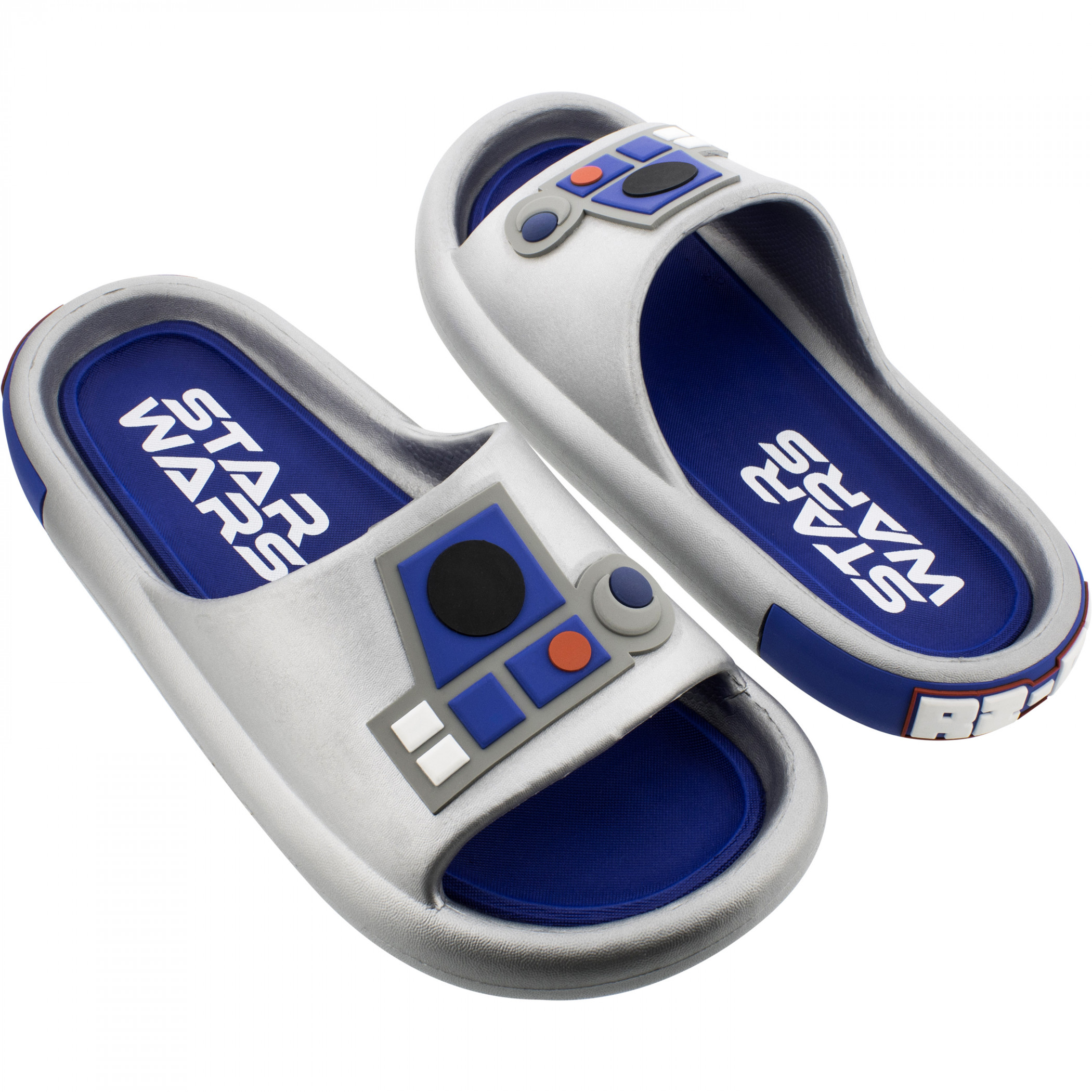 Star Wars R2-D2 Metallic Herren Cloud Comfort Slide Sandalen Silber - Bild 8 von 70