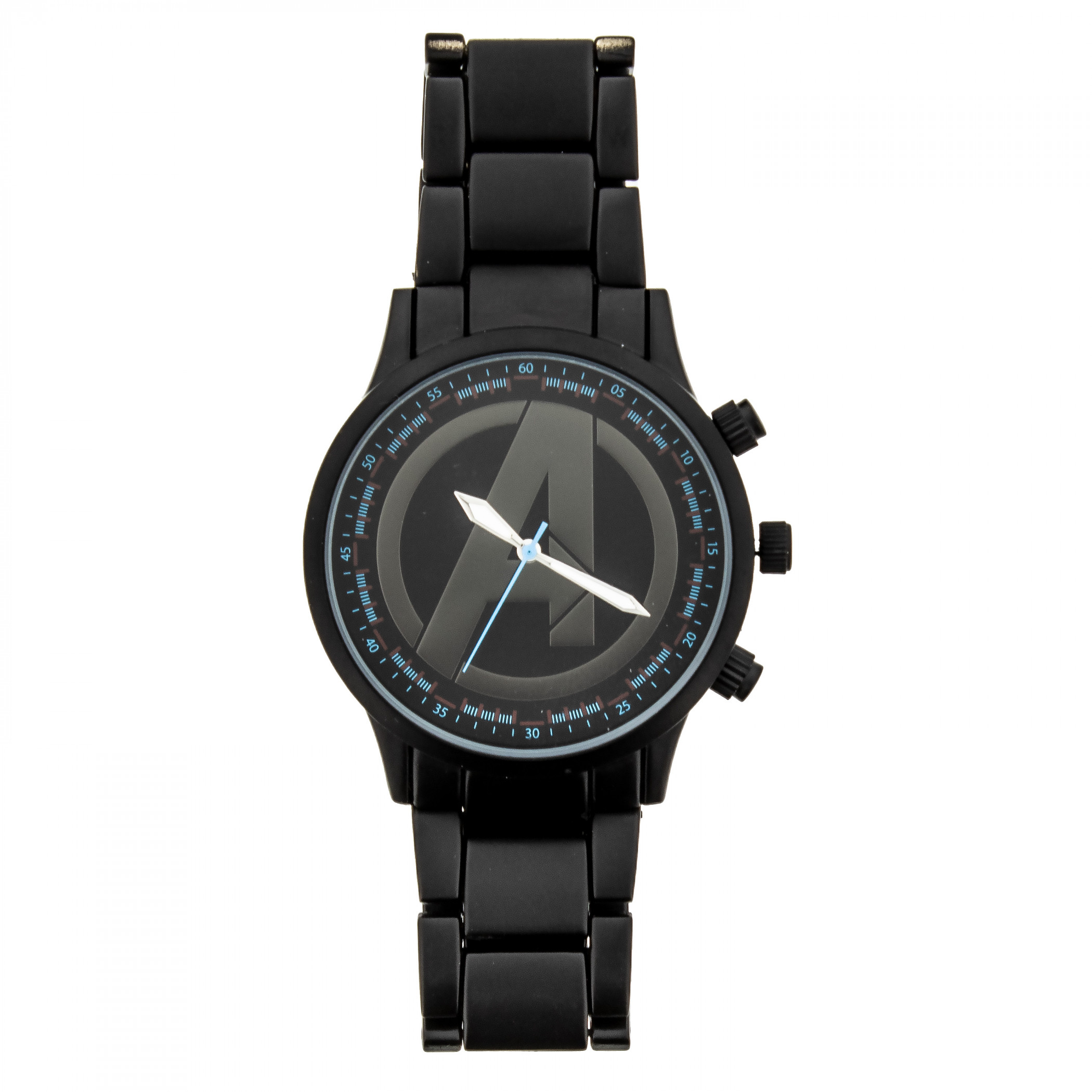 Avengers Logo Analog Watch with Metal Band, Black