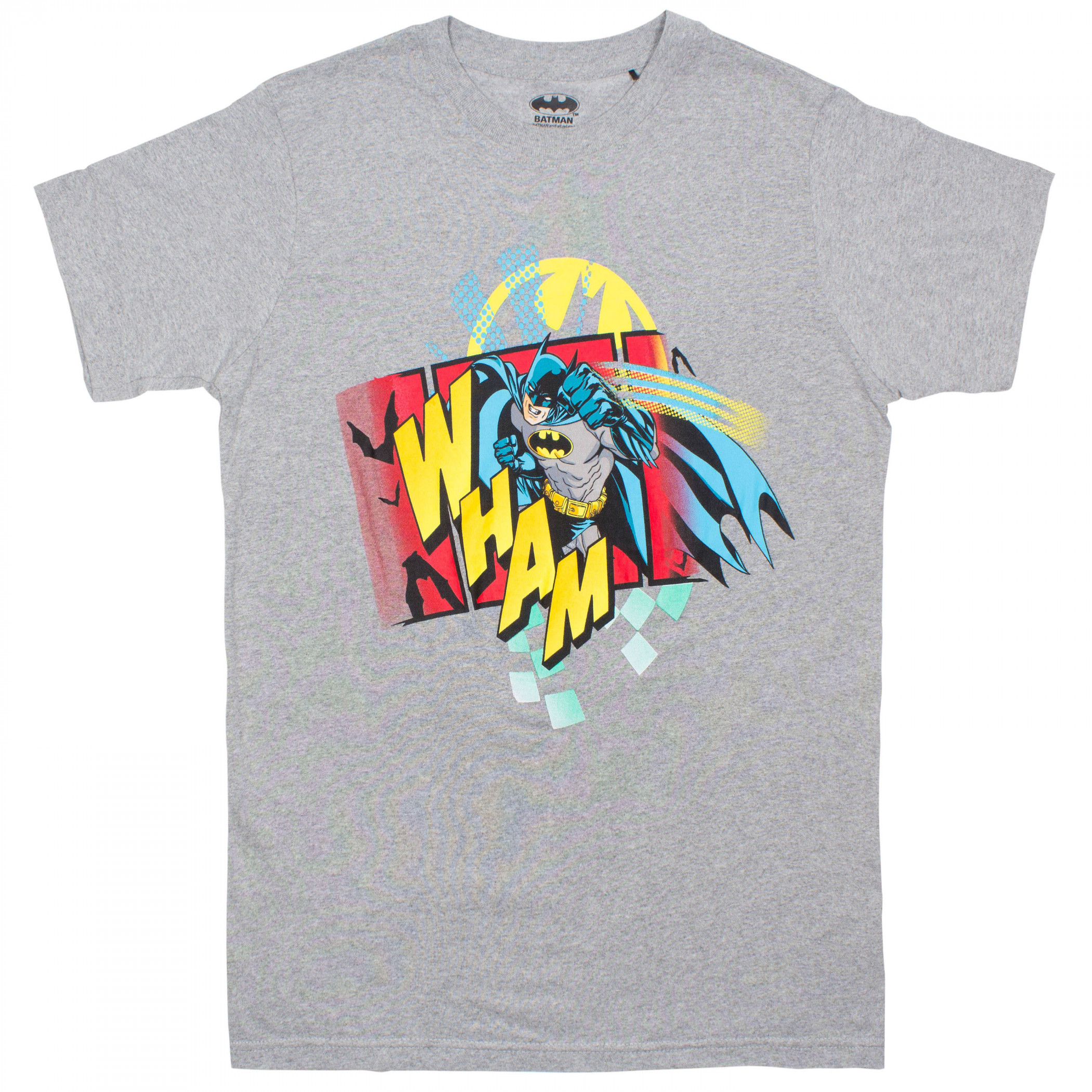 Batman Punch 'WHAM' T-Shirt, Grey